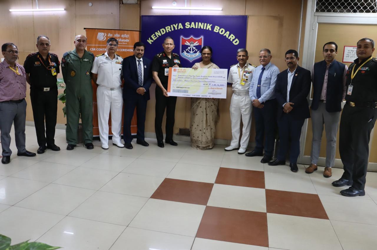 Bank of Baroda Bank of Baroda Contributes to Armed Forces Flag Day Fund for Educational Scholarships