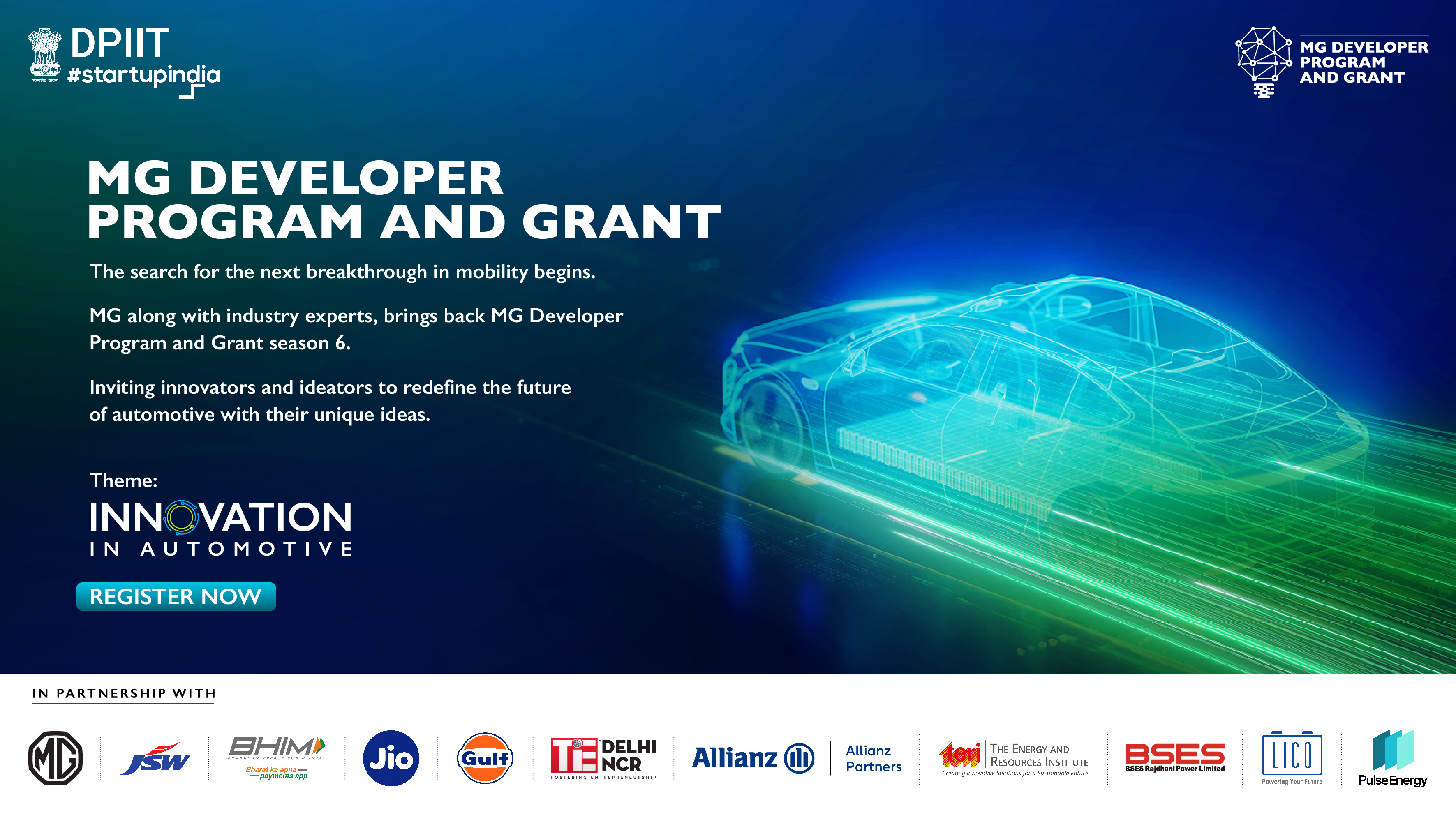 JSW MG Motor India Collaborates with DPIIT to launch a Brand-New Season of MGDP