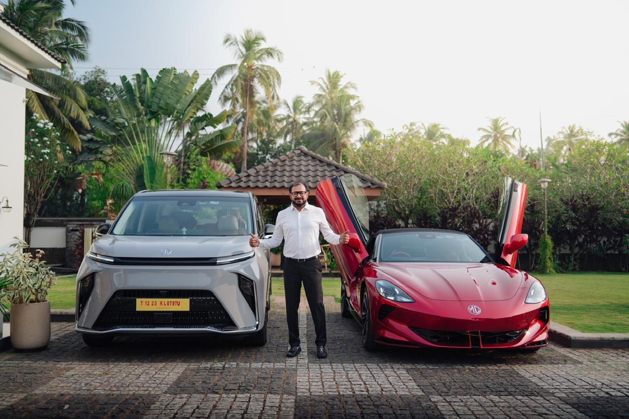 Varghese Jose Alukkas Becomes First Customer in Kerala to Buy Both Cyberster and MG M9