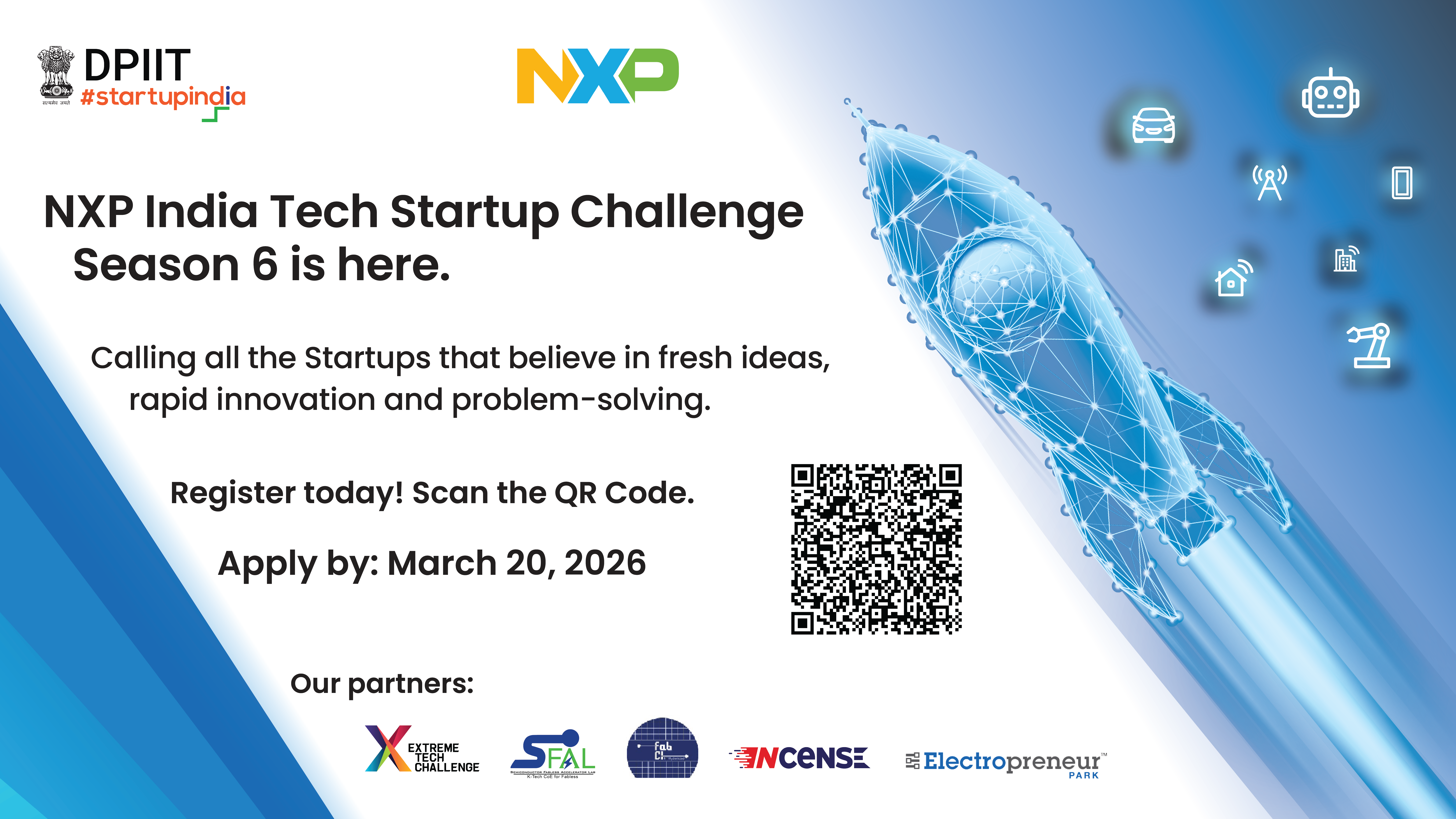 Accelerating Deep-Tech Entrepreneurship: NXP India in collaboration with Industry, Govt and Academia kickoffs the 6th Season of NXP India Tech Startup Challenge