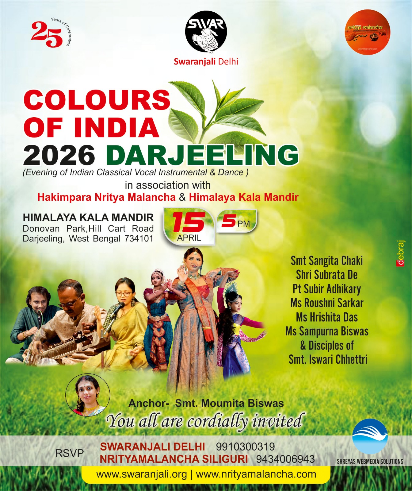 Darjeeling to Host &lsquo;Colours of India 2026&rsquo; Showcasing Classical Music and Dance on April 15