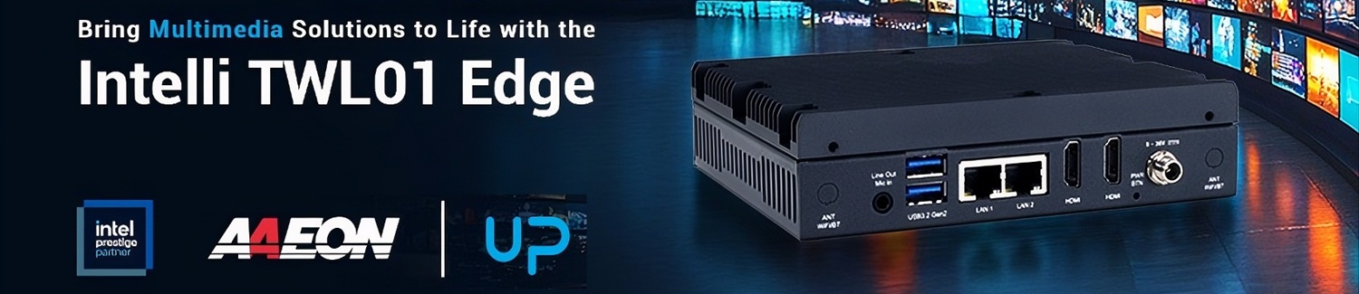 AAEON Launches Intelli TWL01 Edge, an Industrial Multimedia PC with Dual 4K Display Support