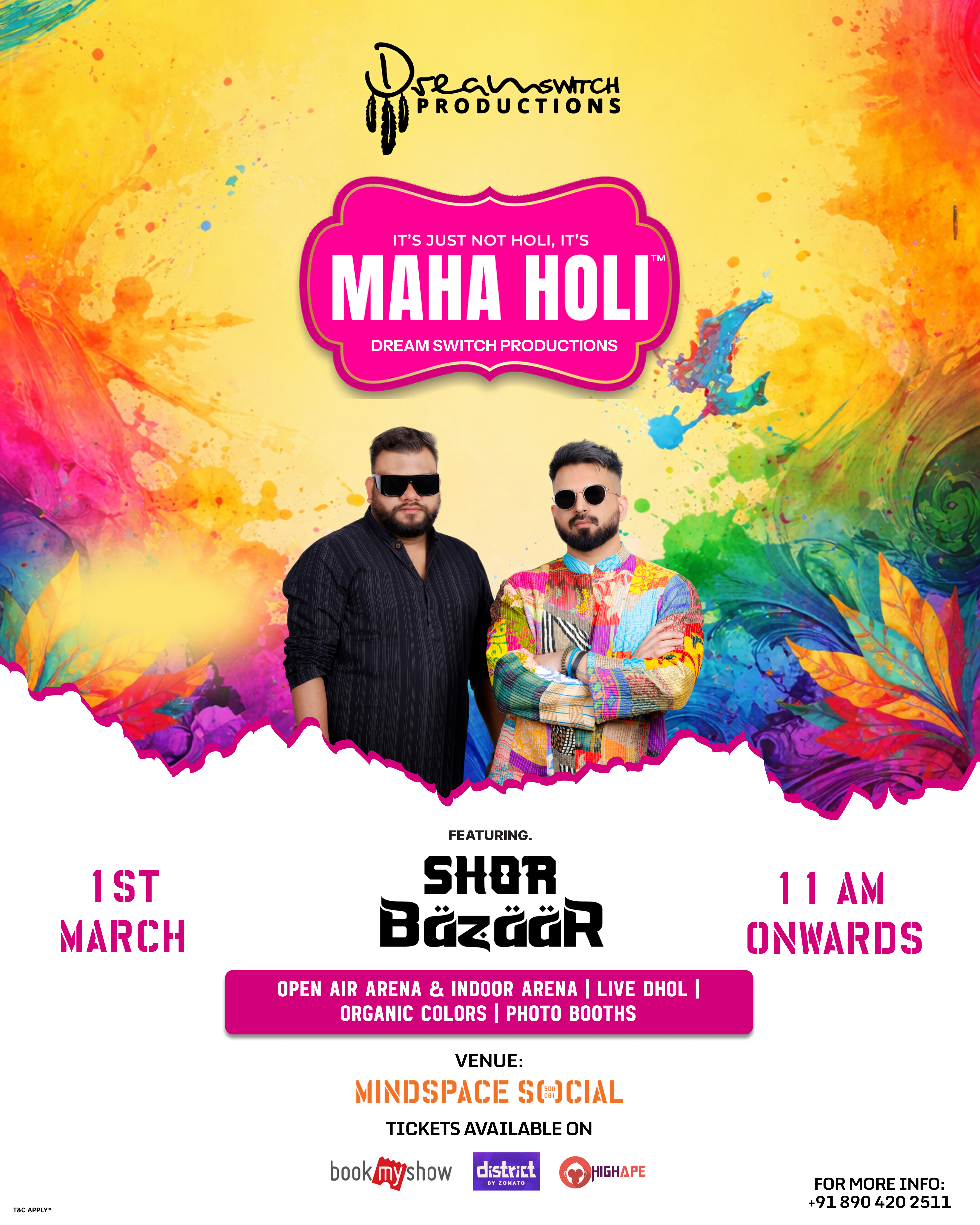 MAHA HOLI Makes Its Grand Hyderabad Debut with a Massive Celebration at Mindspace SOCIAL