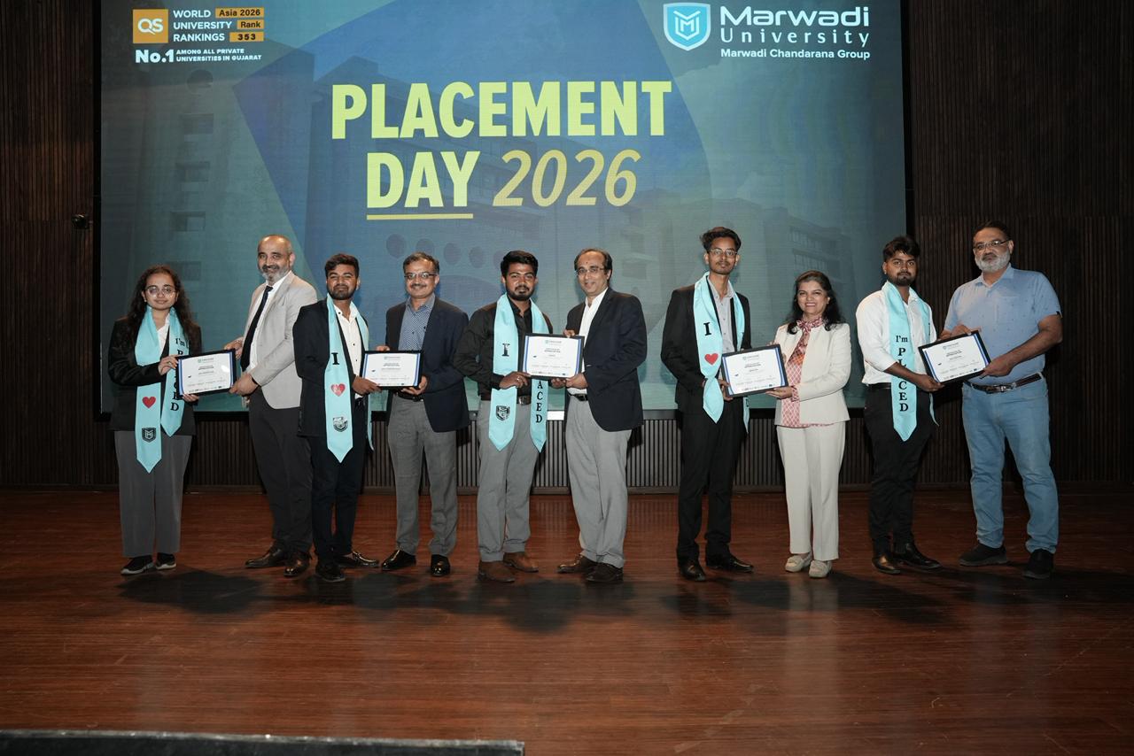 1000 Job Offers with 500 Companies, Marwadi University Registers A Stellar Placement Season