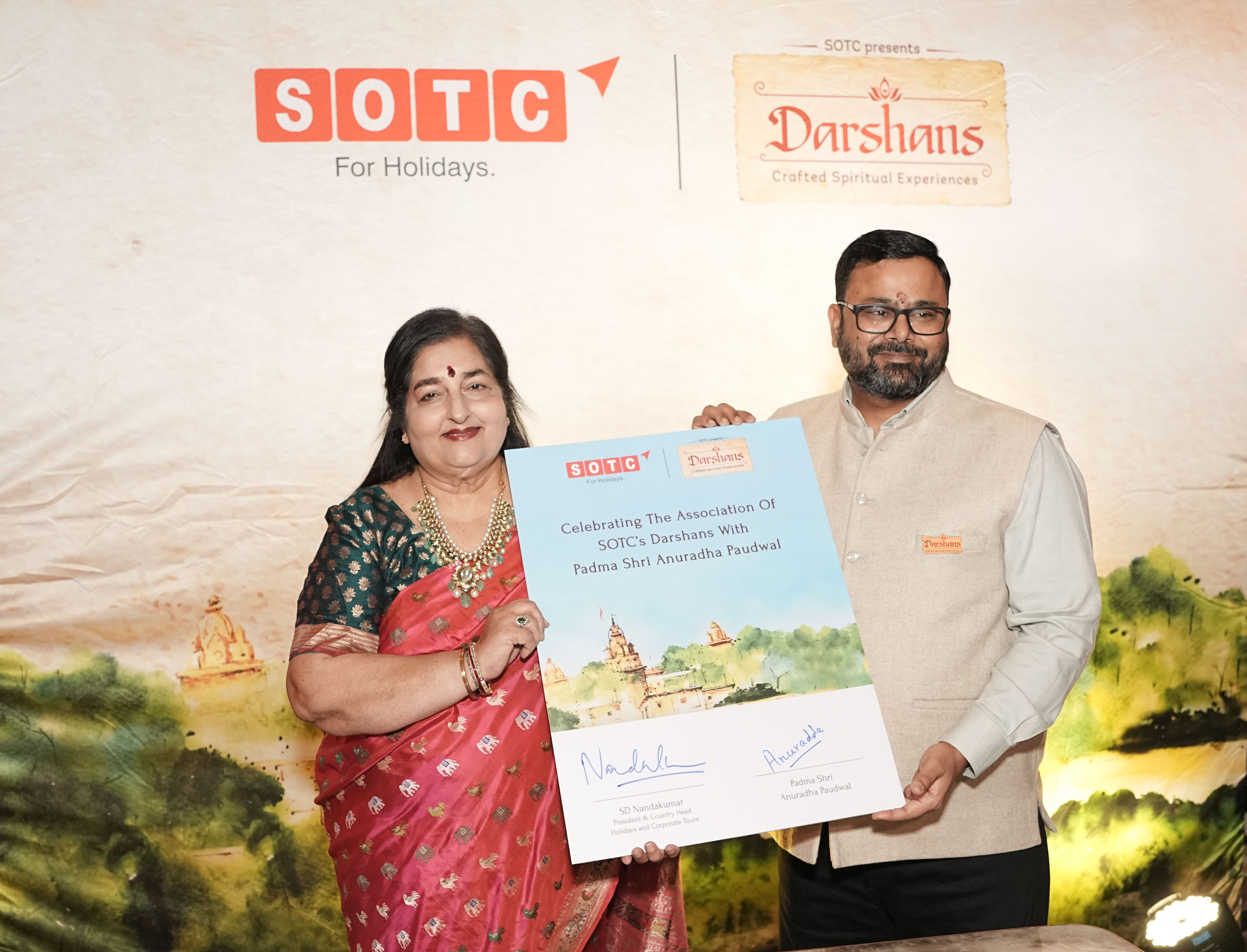 SOTC Travel Partners with Anuradha Paudwal for Spiritual Tours