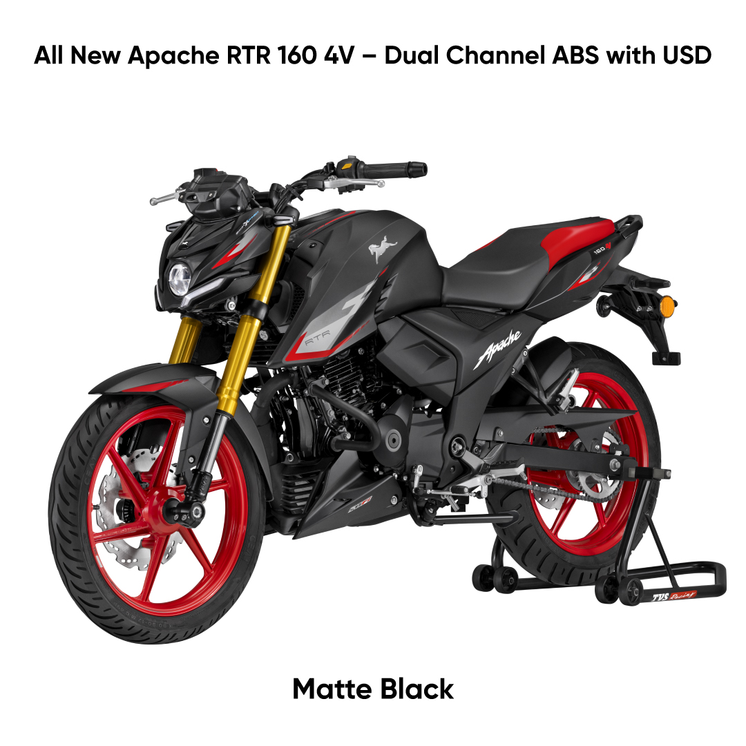 All-New 2026 TVS Apache RTR 160 4V - India&rsquo;s Most Powerful 160cc Motorcycle, Now Gets Projector Headlamp Across Variants