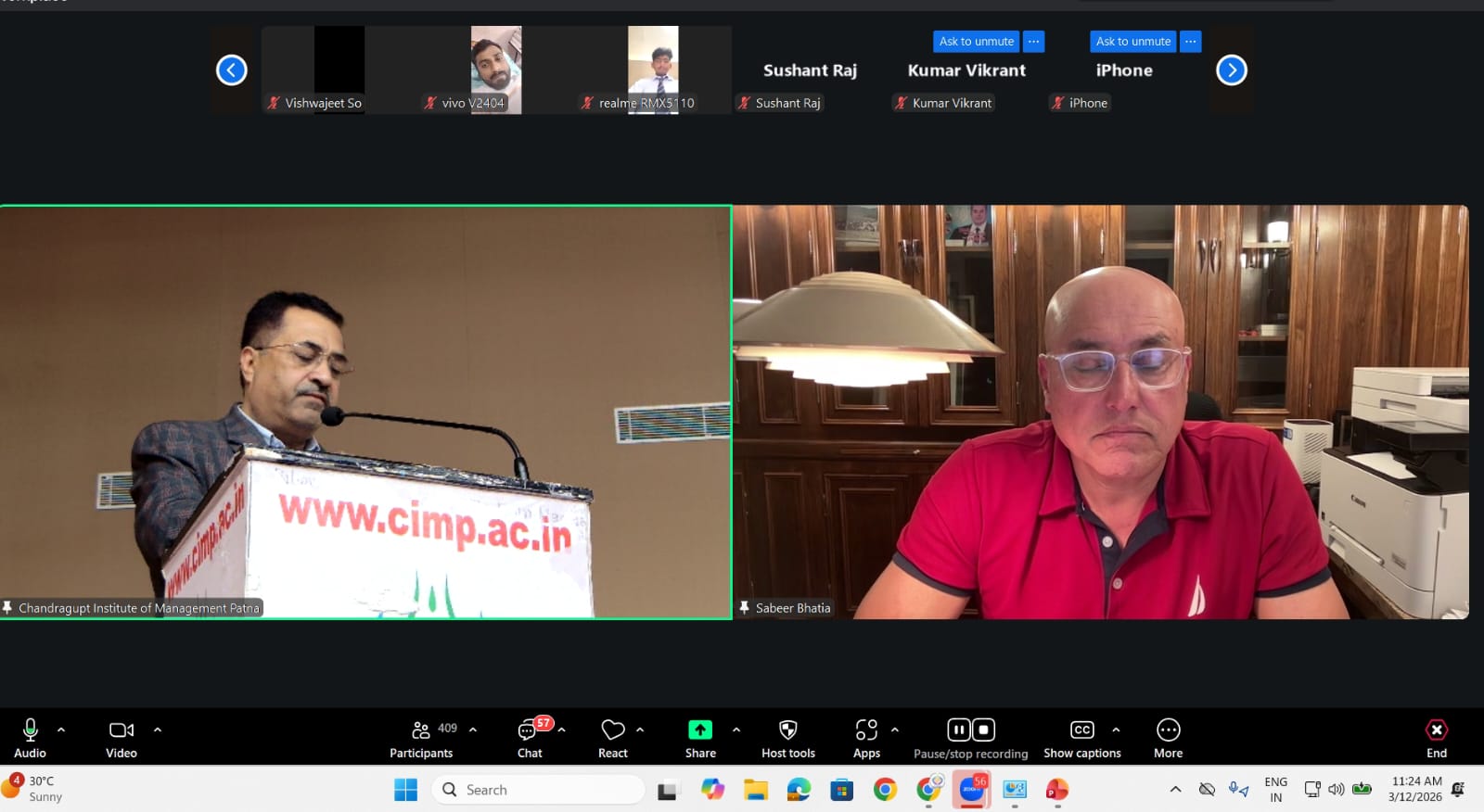 From Hotmail to HotCoin: Sabeer Bhatia Inspires Entrepreneurs at CIMP Virtual Bootcamp
