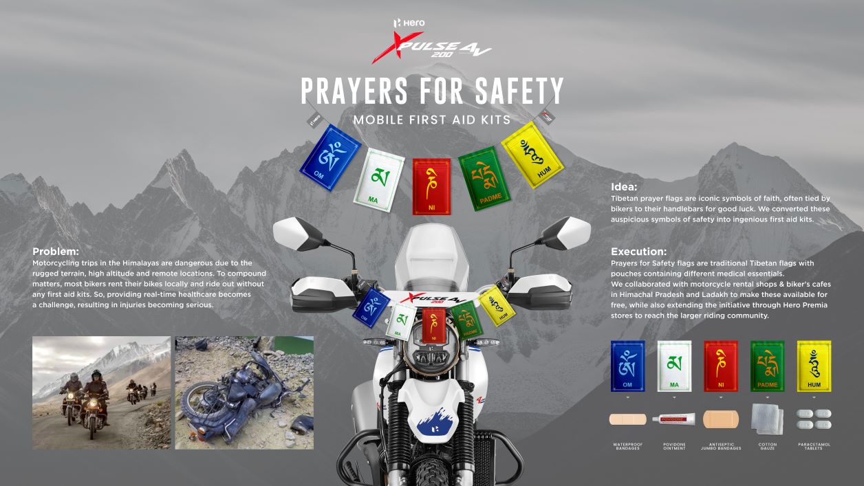 Hero MotoCorp reimagines prayer flags as first-aid for Himalayan bikers
