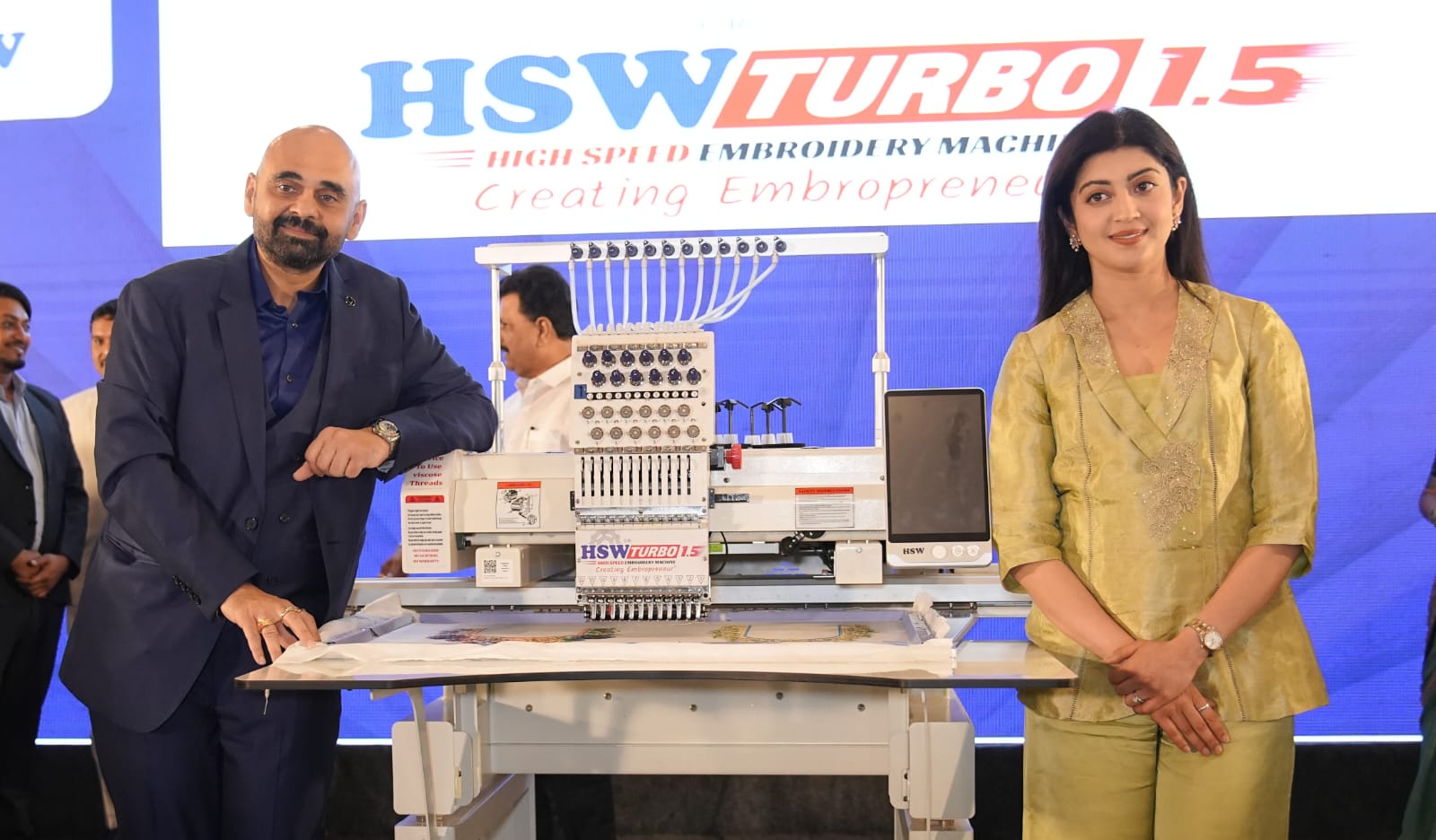 Actress Pranitha Subhash Launches HSW’s Embroidery Machines