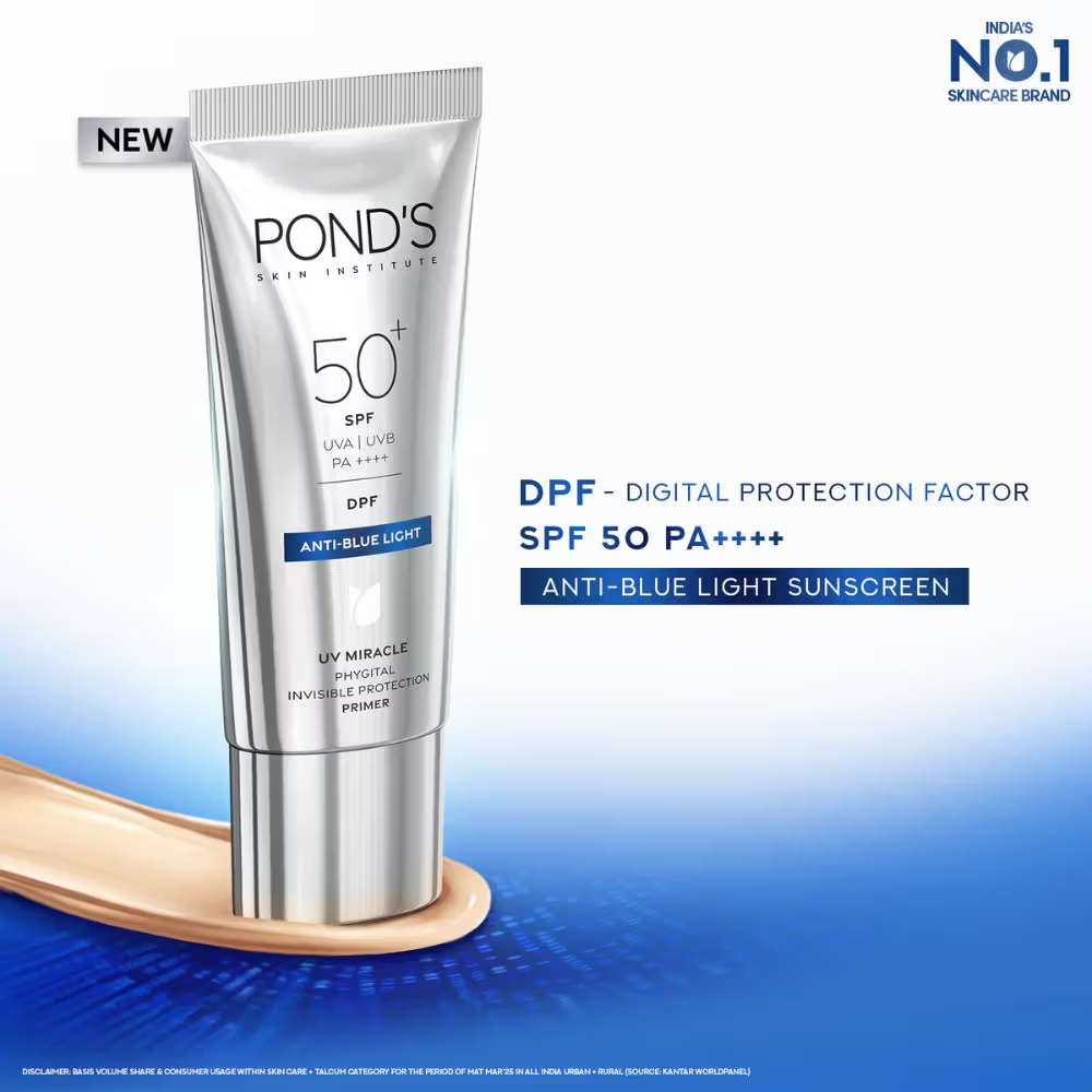 Pond&rsquo;s Anti-Blue Light UV Miracle SPF 50 PA Protects Skin from Screen-Related Damage