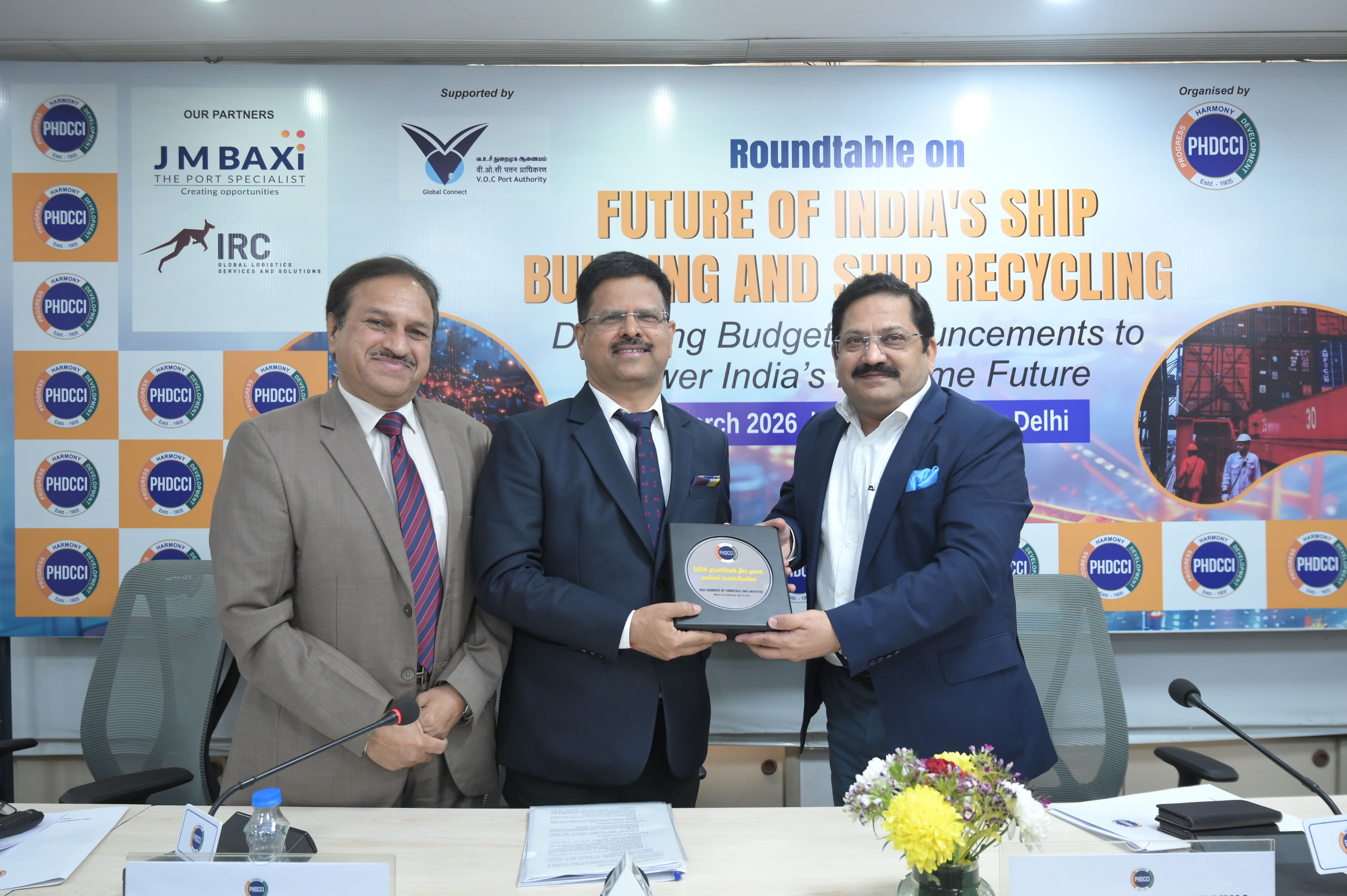 PHDCCI organized a Roundtable on &ldquo;Future of India&rsquo;s Shipbuilding and Ship Recycling: Decoding Budget Announcements to power India&rsquo;s Maritime Future&rdquo;