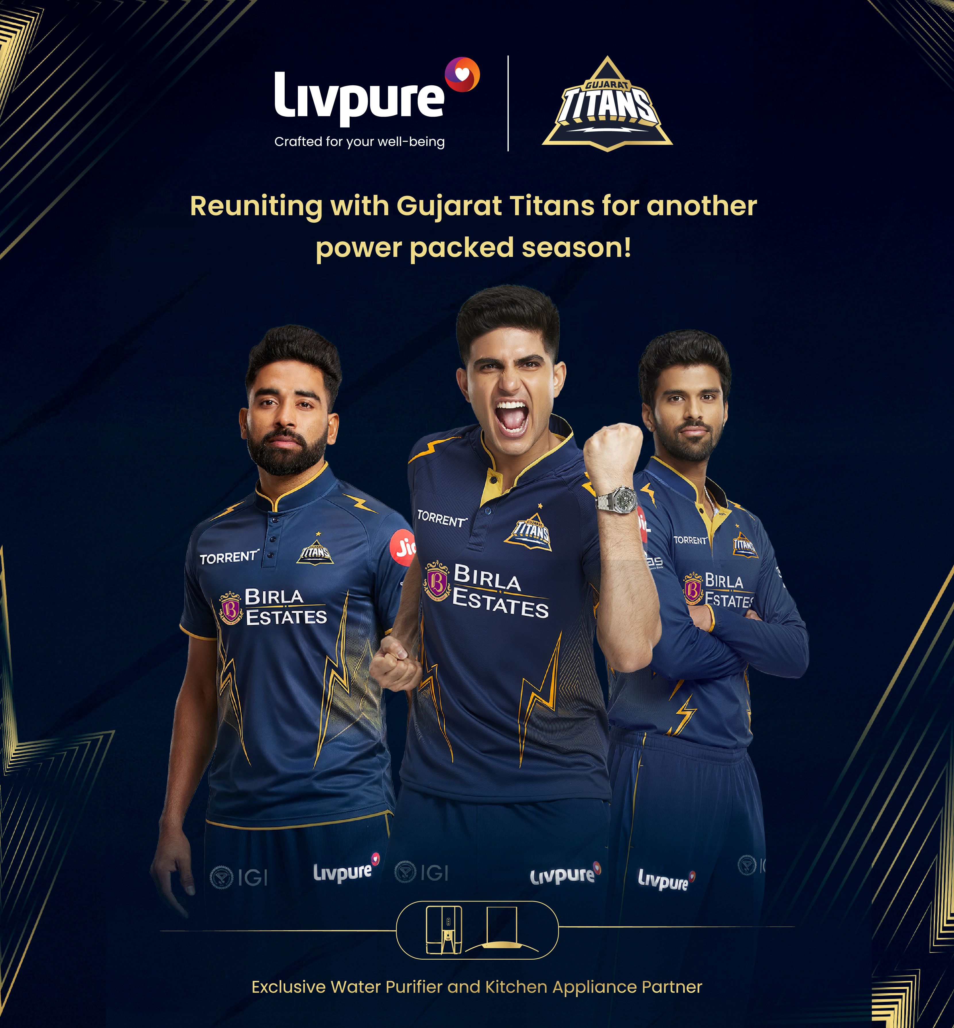 Livpure Extends its Strategic Partnership with Gujarat Titans for IPL 2026