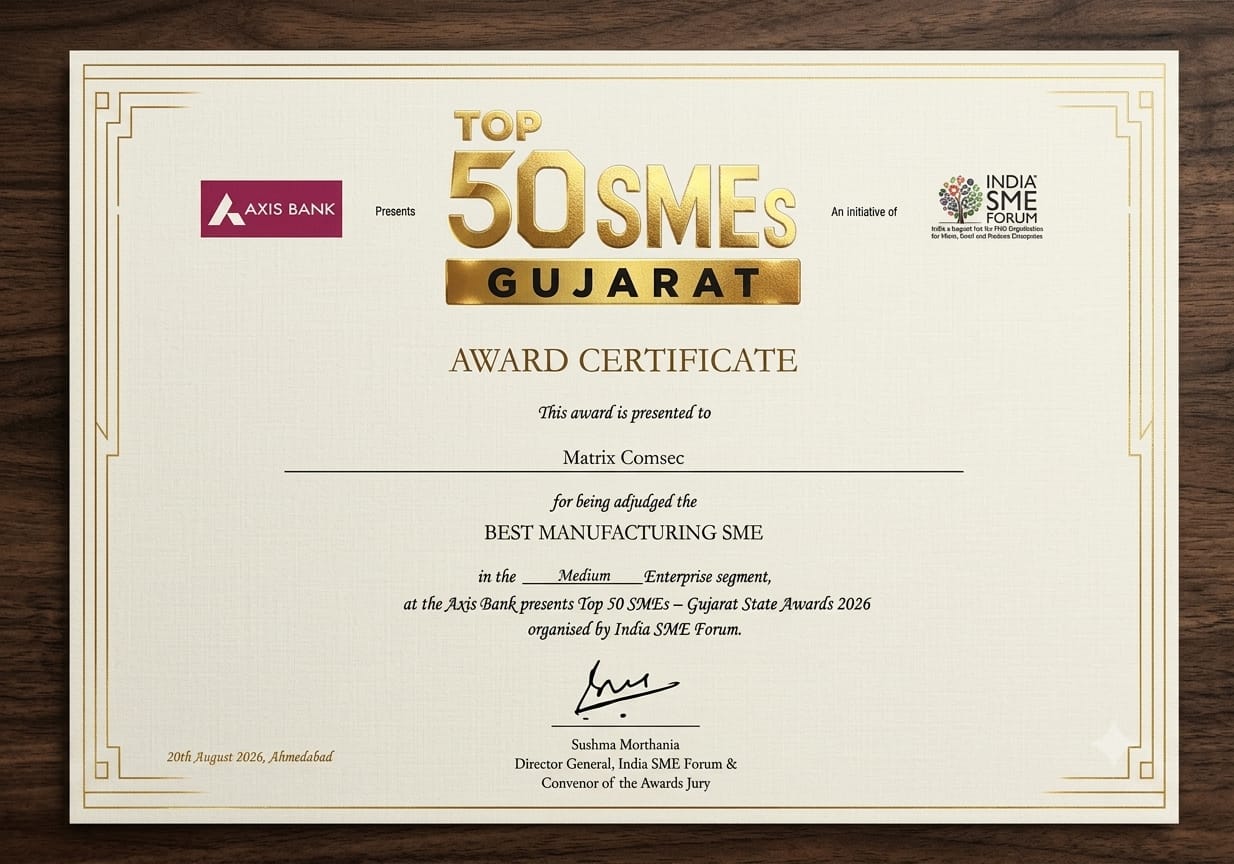 Matrix's Engineering-Led Manufacturing Practices Earn Top 50 SME Recognition in Gujarat