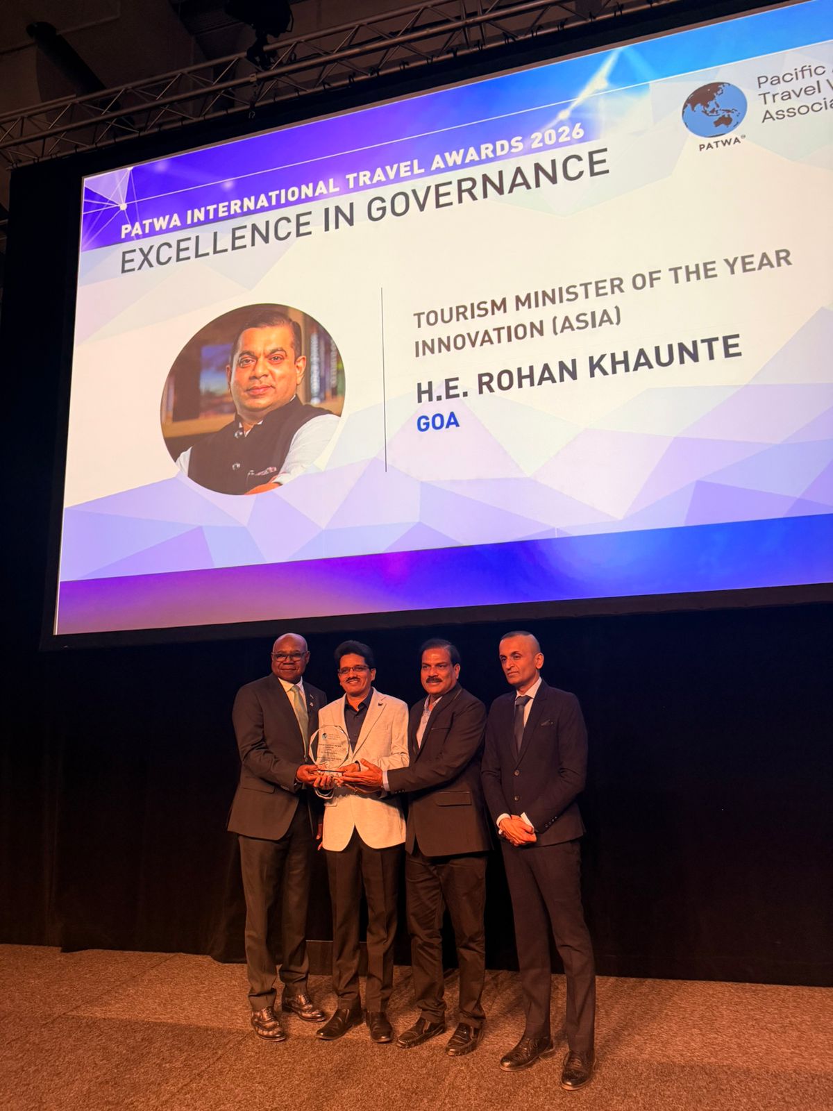 Goa, Tourism Minister Rohan Khaunte Honoured at PATWA Travel Awards, ITB Berlin 2026