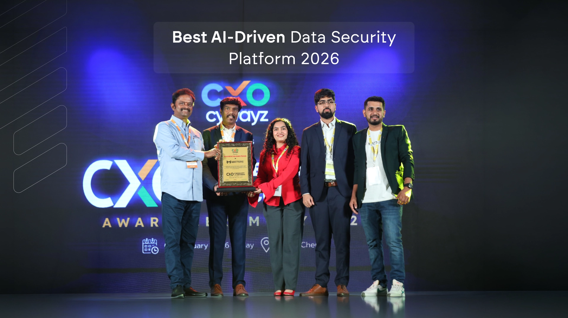 Matters.AI Recognised as Best AI-Driven Data Security Platform at CXO Cybersecurity Awards 2026