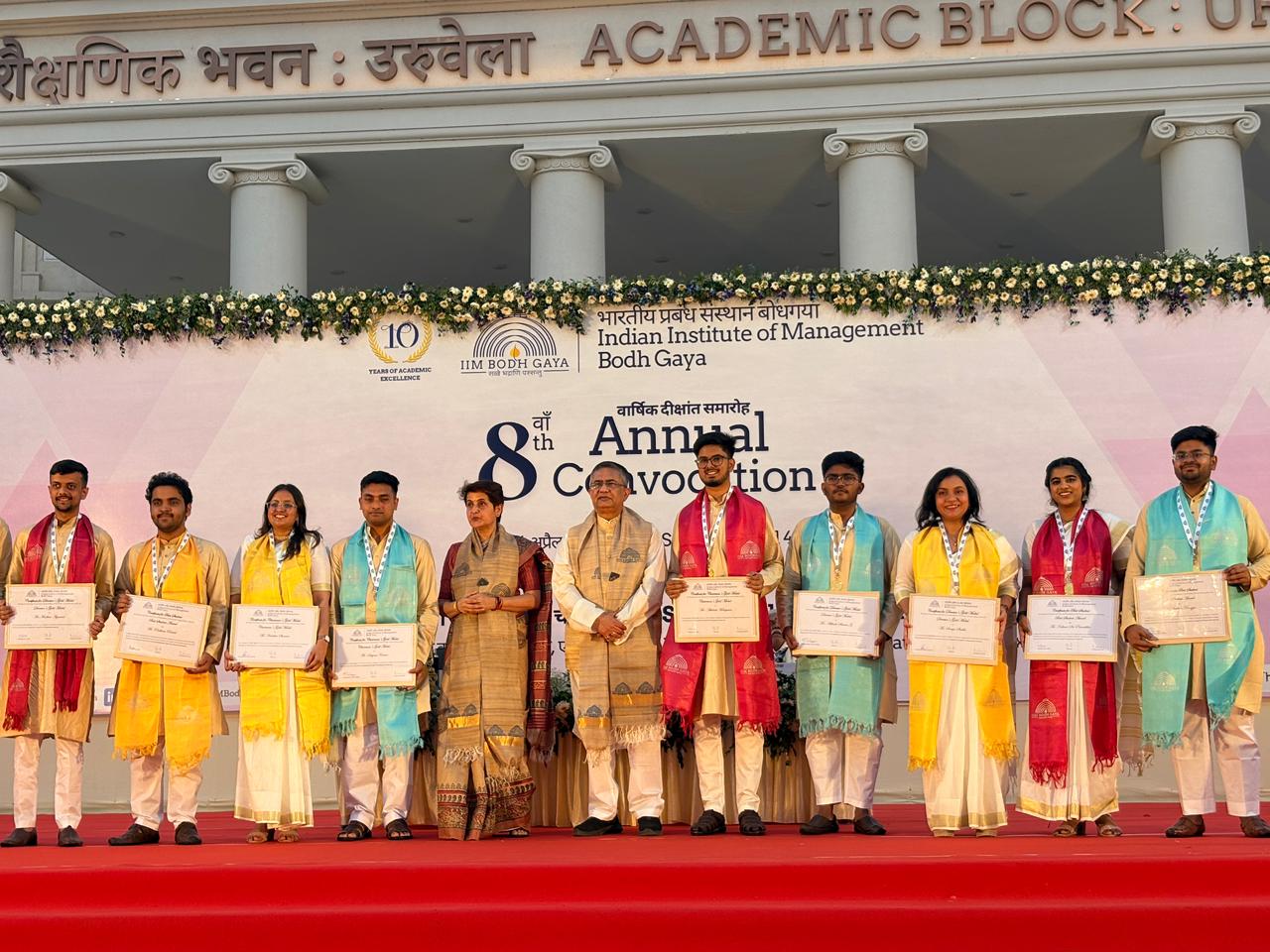 579 degrees conferred at the 8th Annual Convocation of Indian Institute of Management, Bodh Gaya