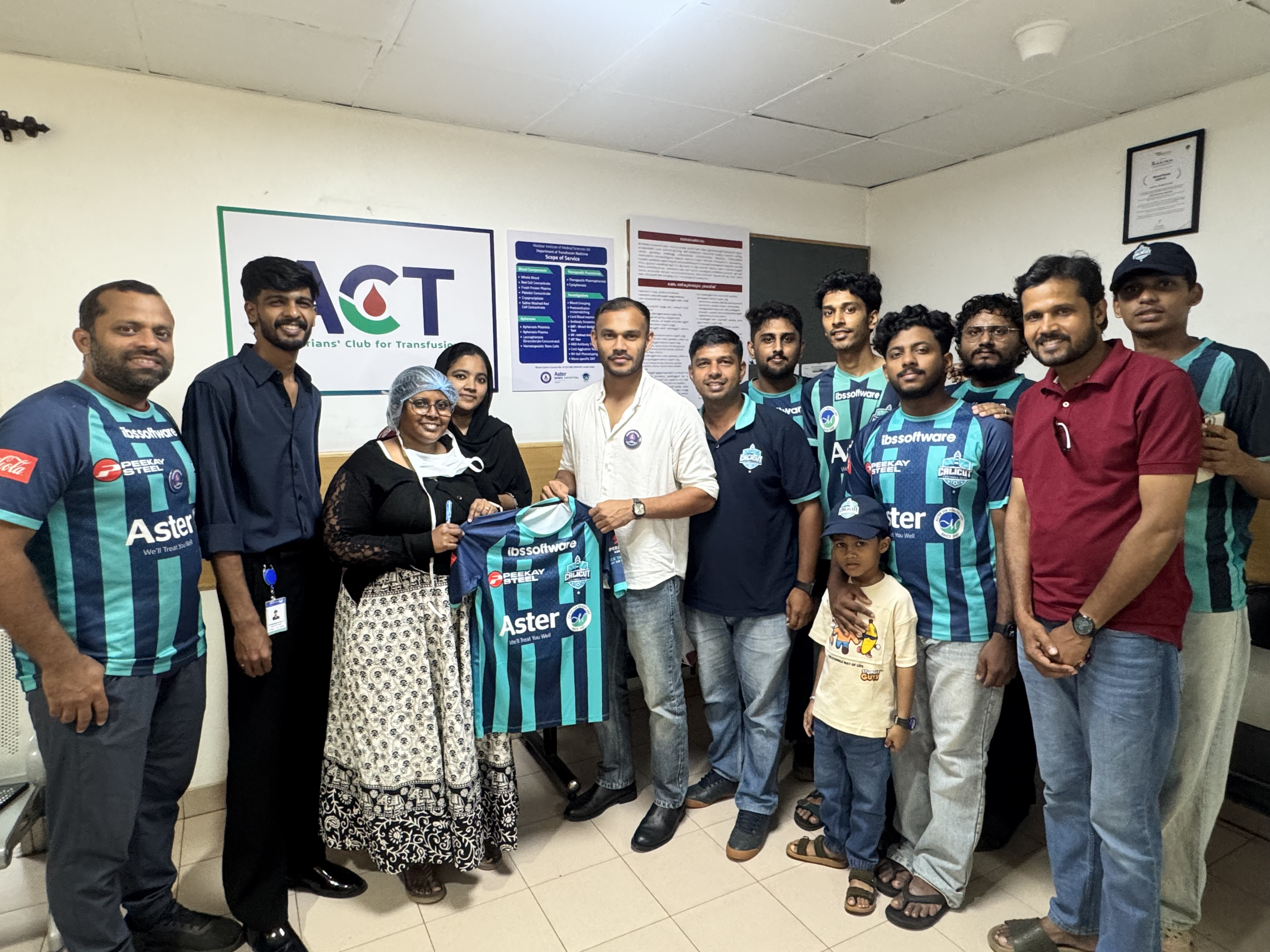 Calicut FC and Beacons Brigade Organise Blood Donation Camp at Aster MIMS Hospital