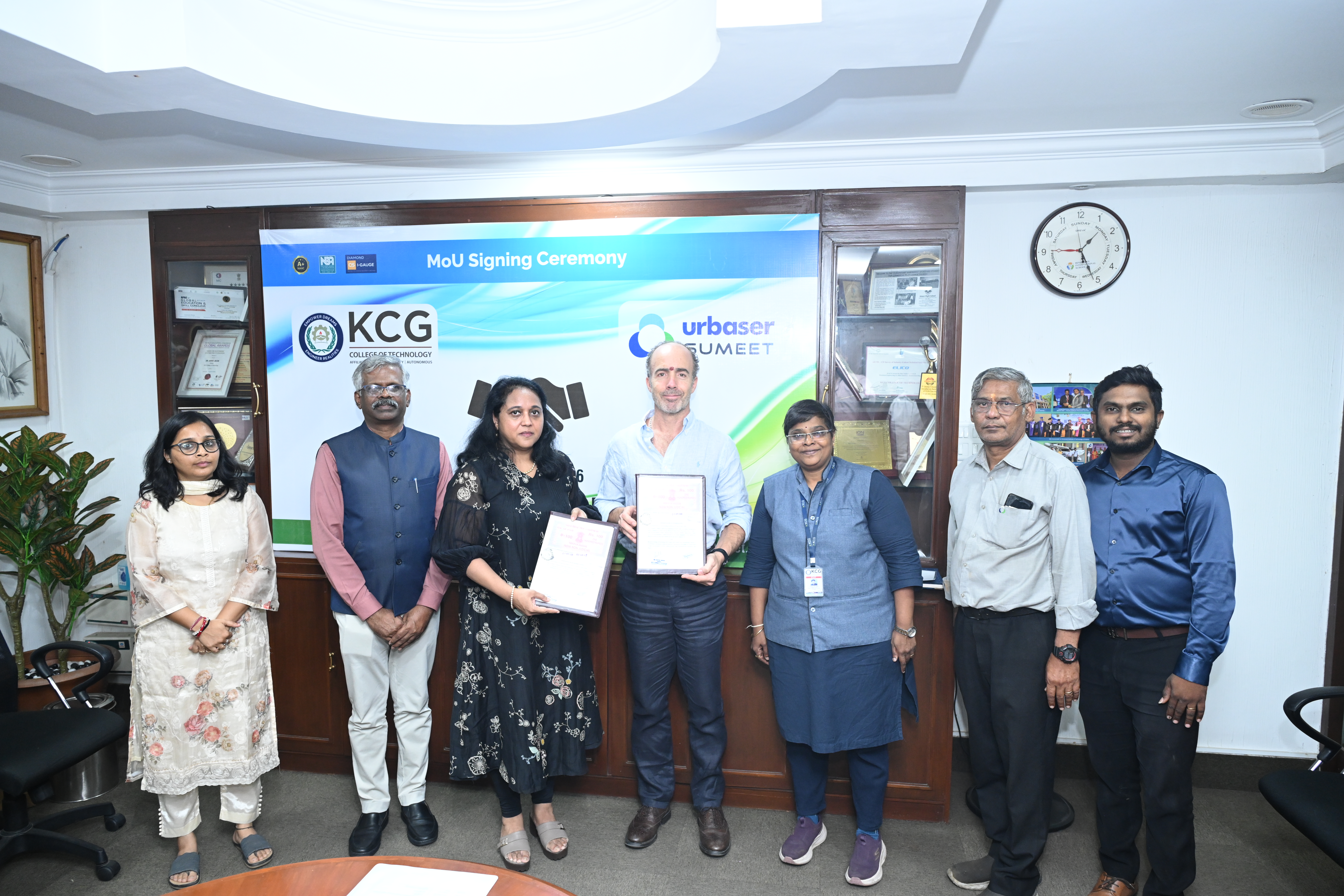 KCG College of Technology Signs MoU with Urbaser Sumeet to Drive Student-Led Sustainability and Waste Management Initiatives in Chennai