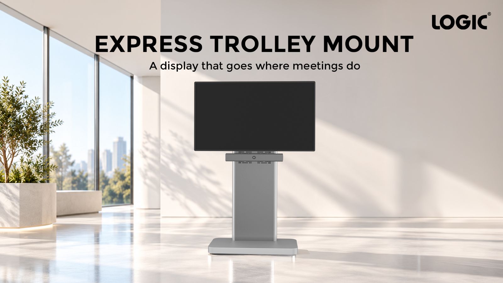 LOGIC Workspaces Adds Express Trolley Mount to Its Product Portfolio for Flexible Display Installations