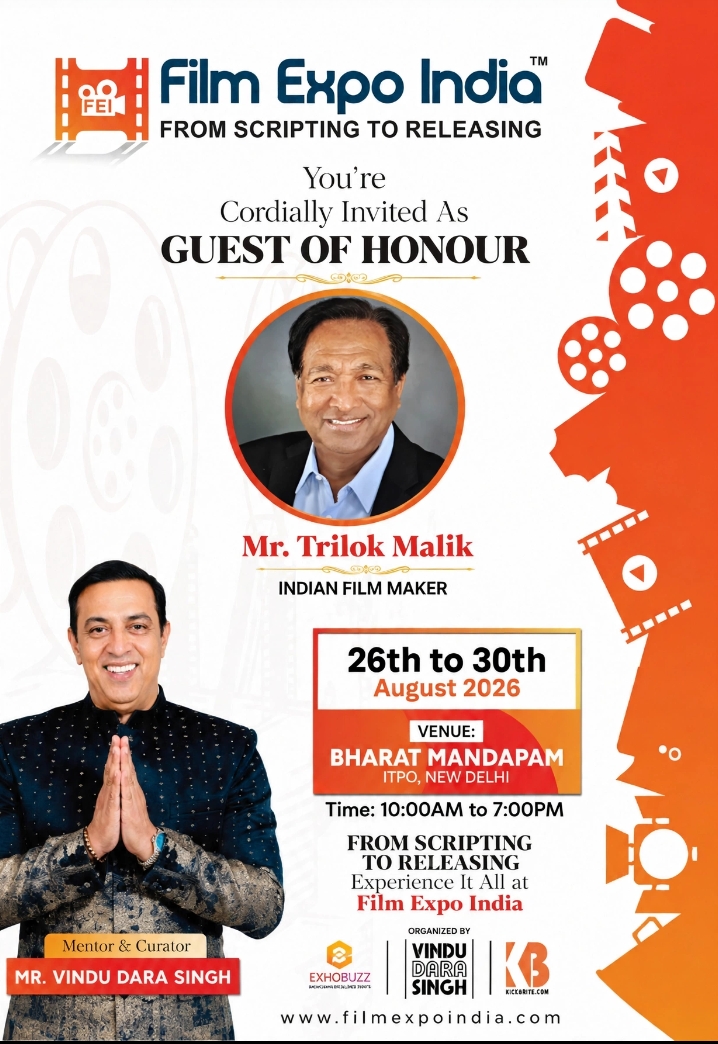 Emmy-Nominated Filmmaker Tirlok Malik Invi allted as Guest of Honour at Film Expo India 2026