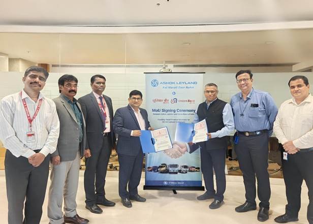 Ashok Leyland partners with Union Bank of India for providing Vehicle Finance facilities