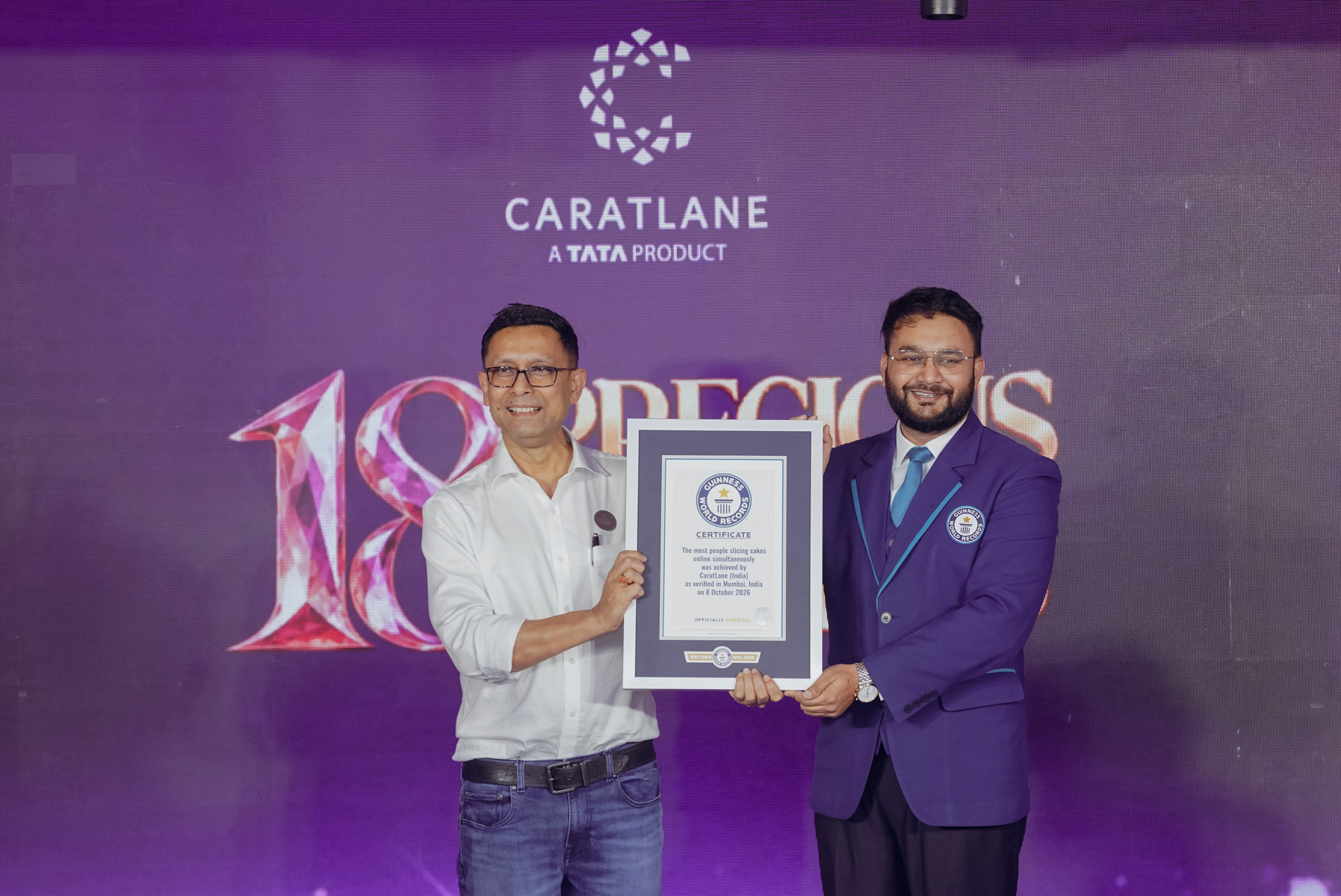 CaratLane Makes History on 18th Birthday: Enters GUINNESS WORLD RECORDS for Most People Cutting Cake Simultaneously Online