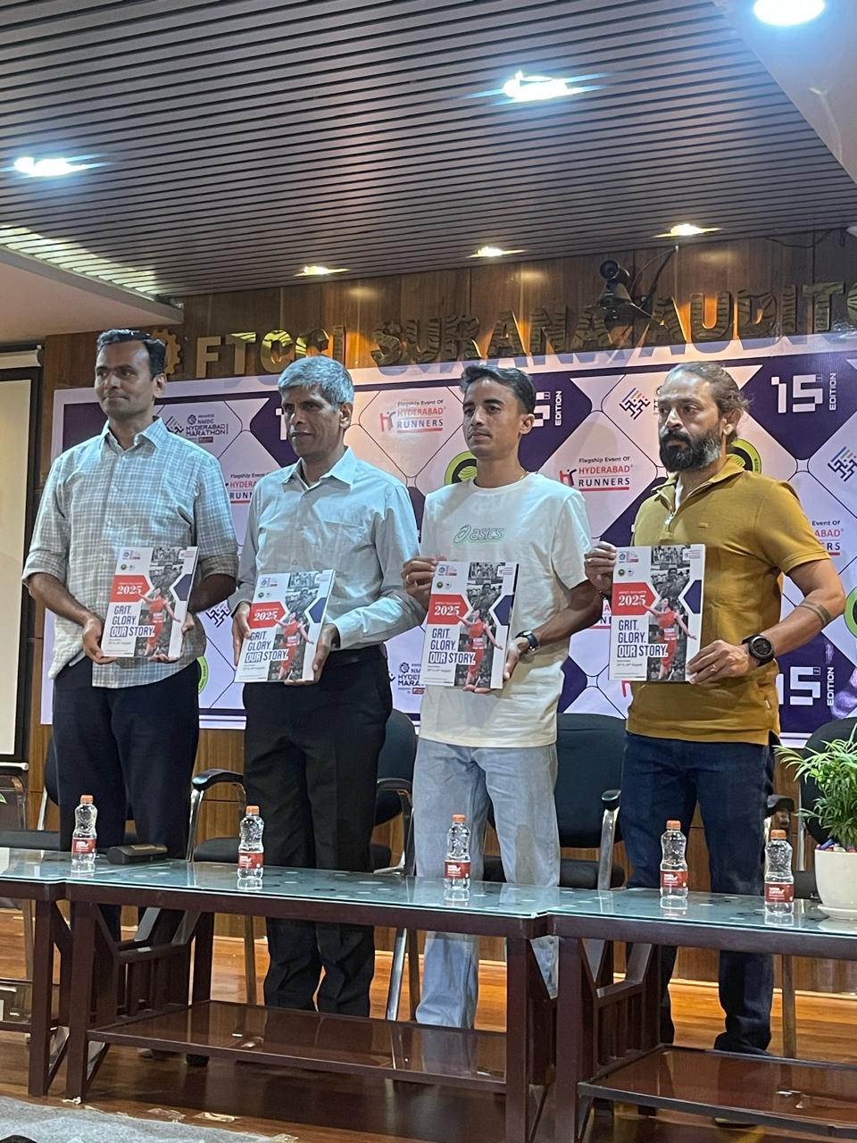 Hyderabad Runners Society Launched Charity Bibs for 15th Edition of NMDC Hyderabad Marathon 2026