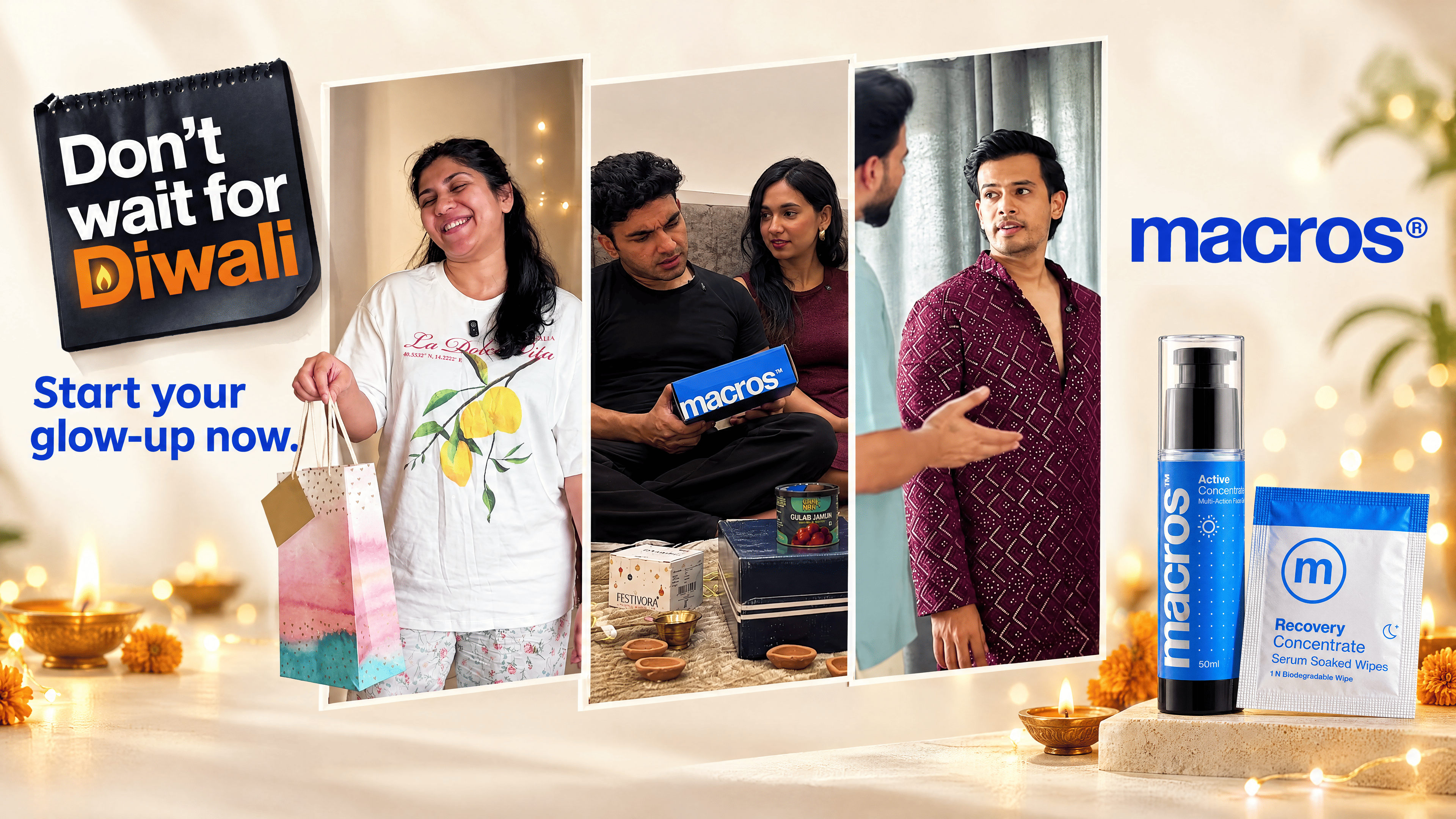 Macros Champions Consistent Skincare This Festive Season with the Launch of &lsquo;Don&rsquo;t Wait for Diwali. Start Your Glow-Up Now&rsquo; Campaign