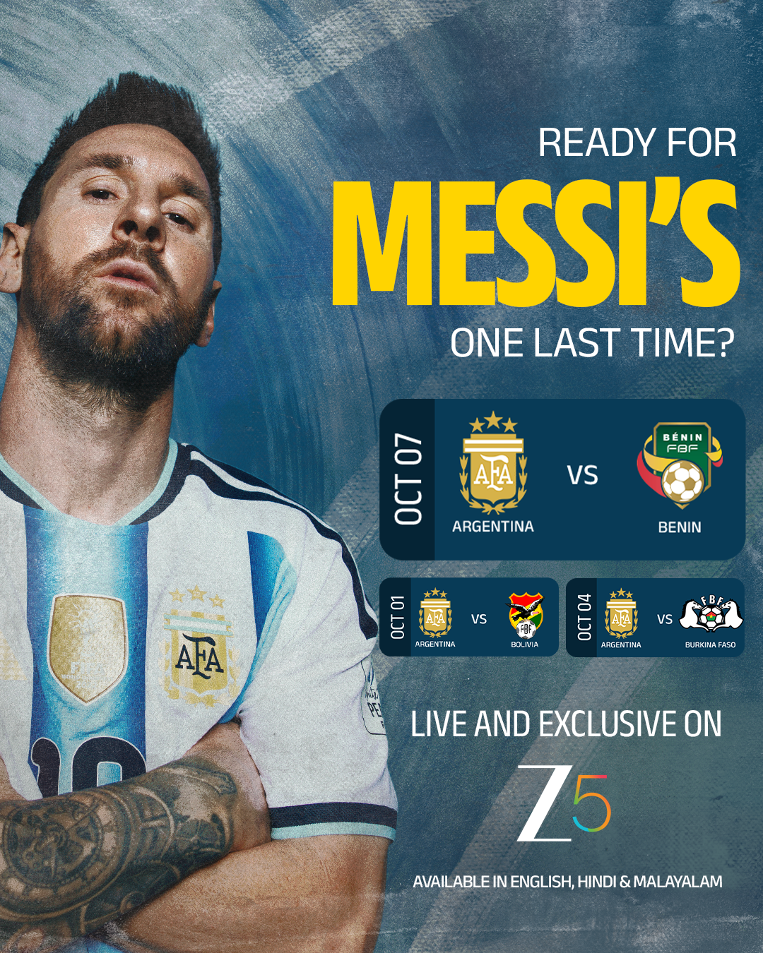 One Last Time in Blue and White: Lionel Messi’s Farewell Match to Stream Live on Zee 5