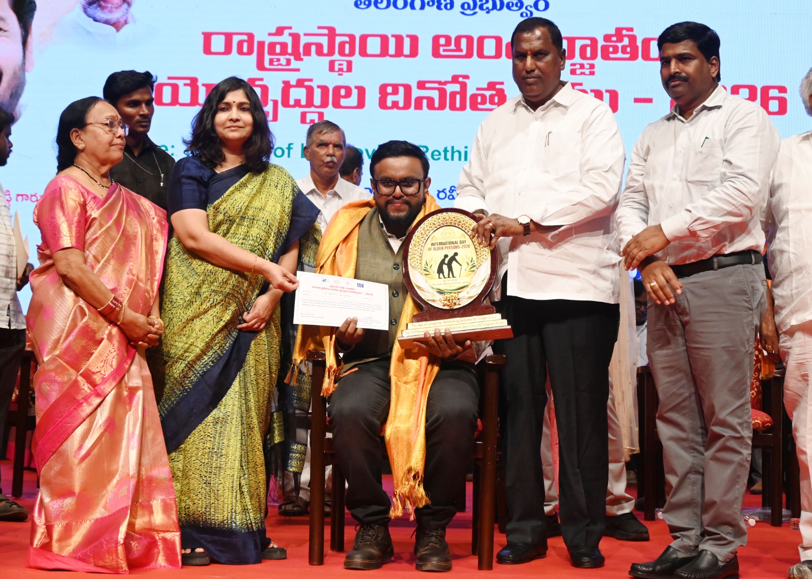 Youngistaan Foundation Receives Telangana State-Level Felicitation for Senior Citizen Welfare