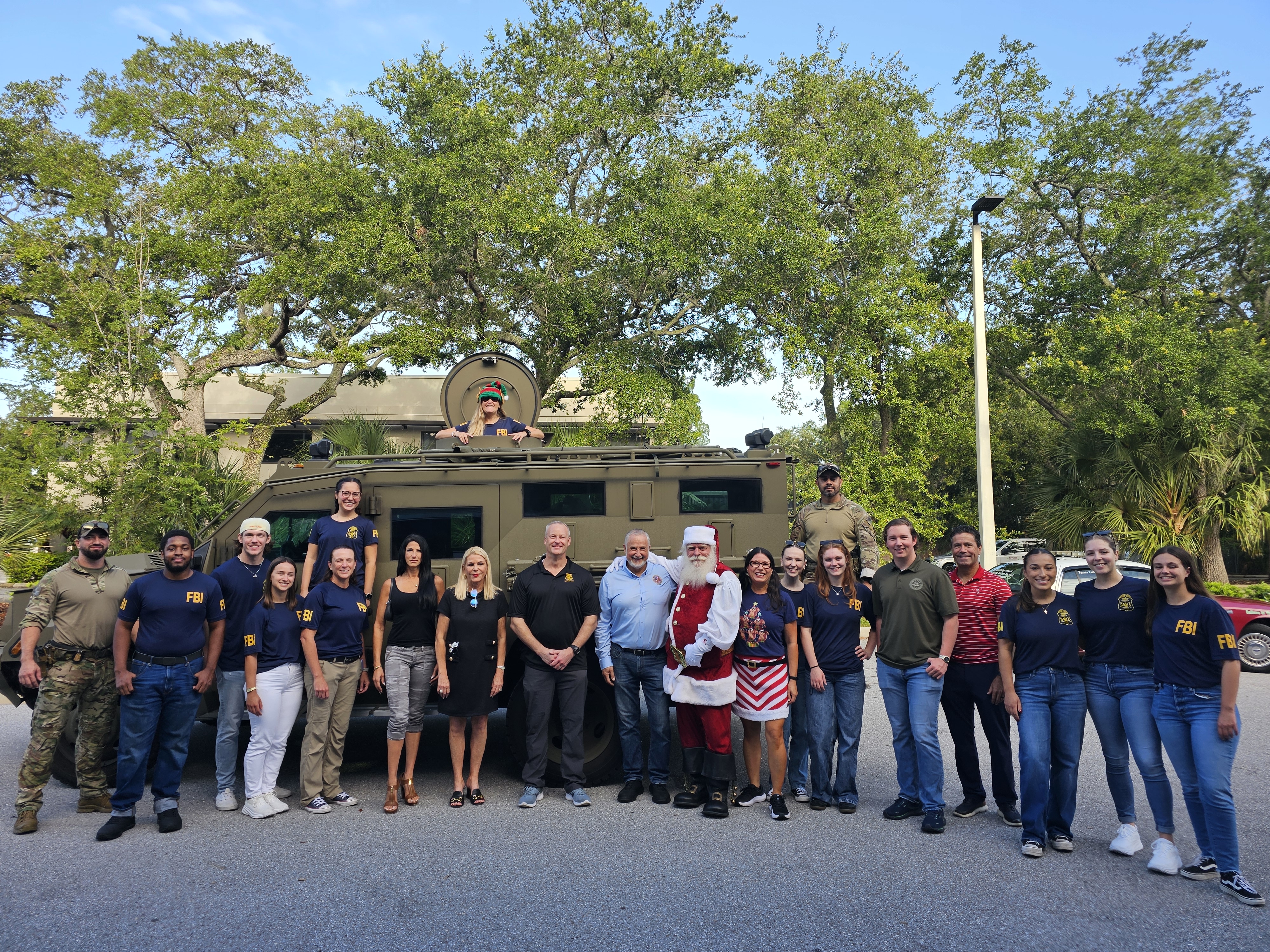 Santa Arrives by SWAT Bearcat to Deliver Thousands of Toys to Tampa Bay Children