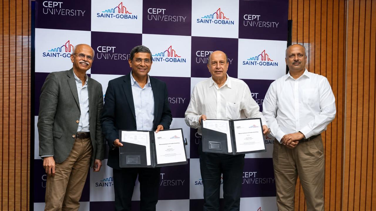 CEPT and Saint-Gobain Partner to Accelerate Adoption of Sustainable Building Solutions in India