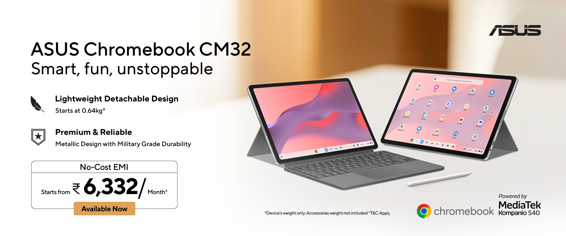 ASUS Expands Chromebook Portfolio in India with CM32 Detachable, CM14 and CM15 Available to Purchase on Amazon & ASUS eShop