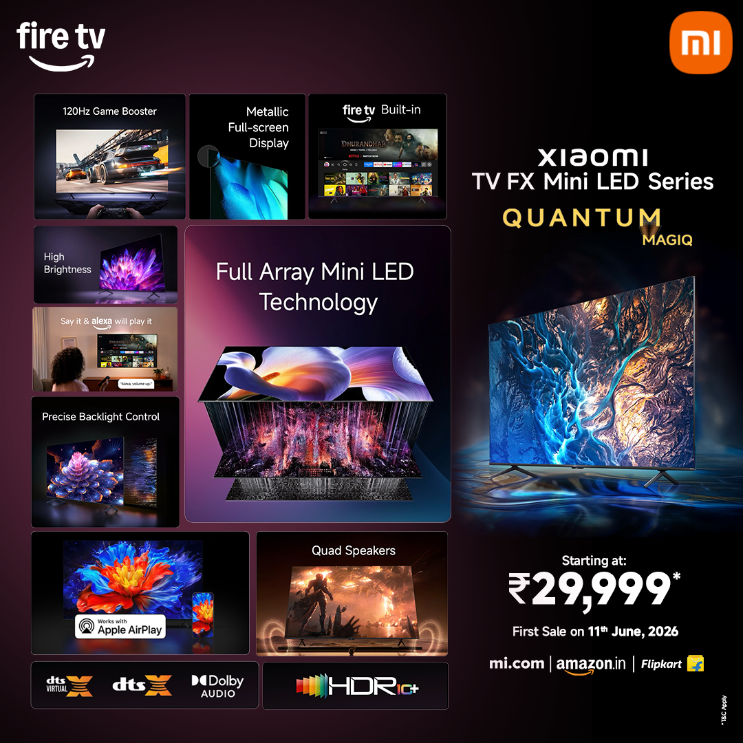 Xiaomi TV FX Mini LED Series Now on Sale, Bringing Mini LED Technology and Fire TV Together