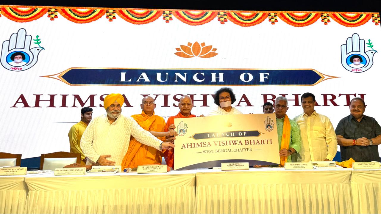 Minister Dilip Ghosh, Jain Acharya Lokesh, and Swami Govinddev Giri Address National Seminar on Peace, Harmony, and Development