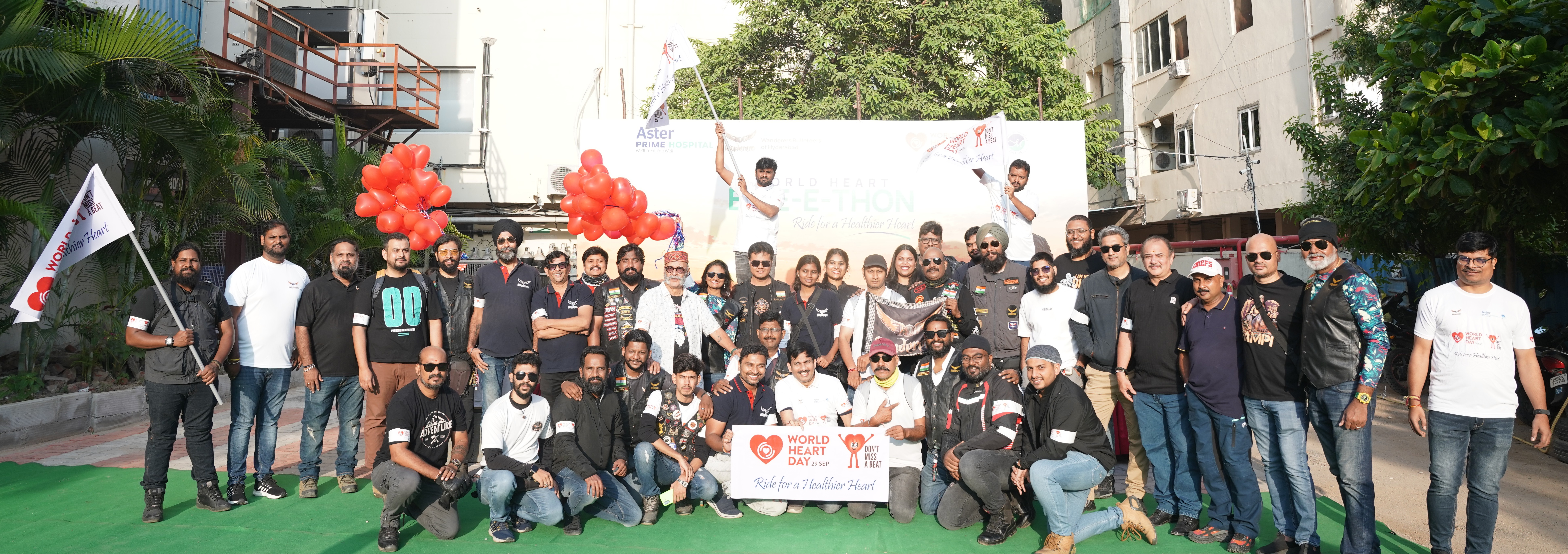 Aster Prime Hospital, 100 Bullet Riders Take Heart Health Awareness to Hyderabad Streets with &lsquo;World Heart BIKE-E-THON&rsquo; Ahead of World Heart Day
