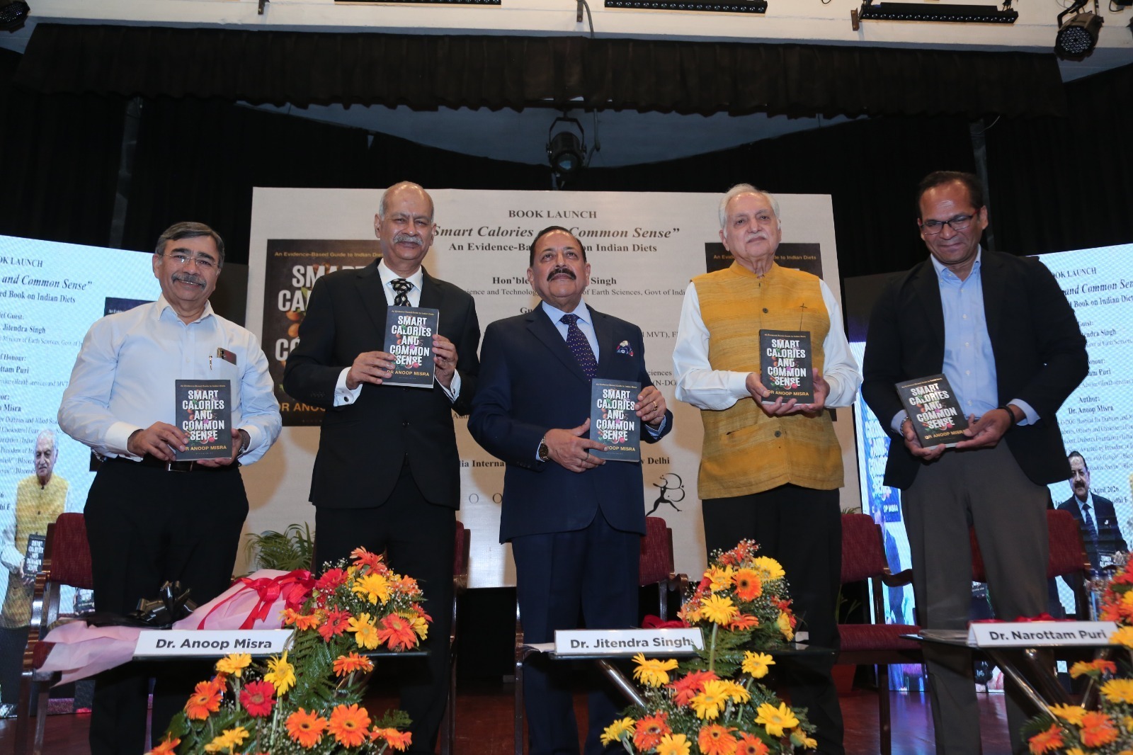 Dr Jitendra Singh Releases Smart Calories and Common Sense a book written by Dr Anoop Misra