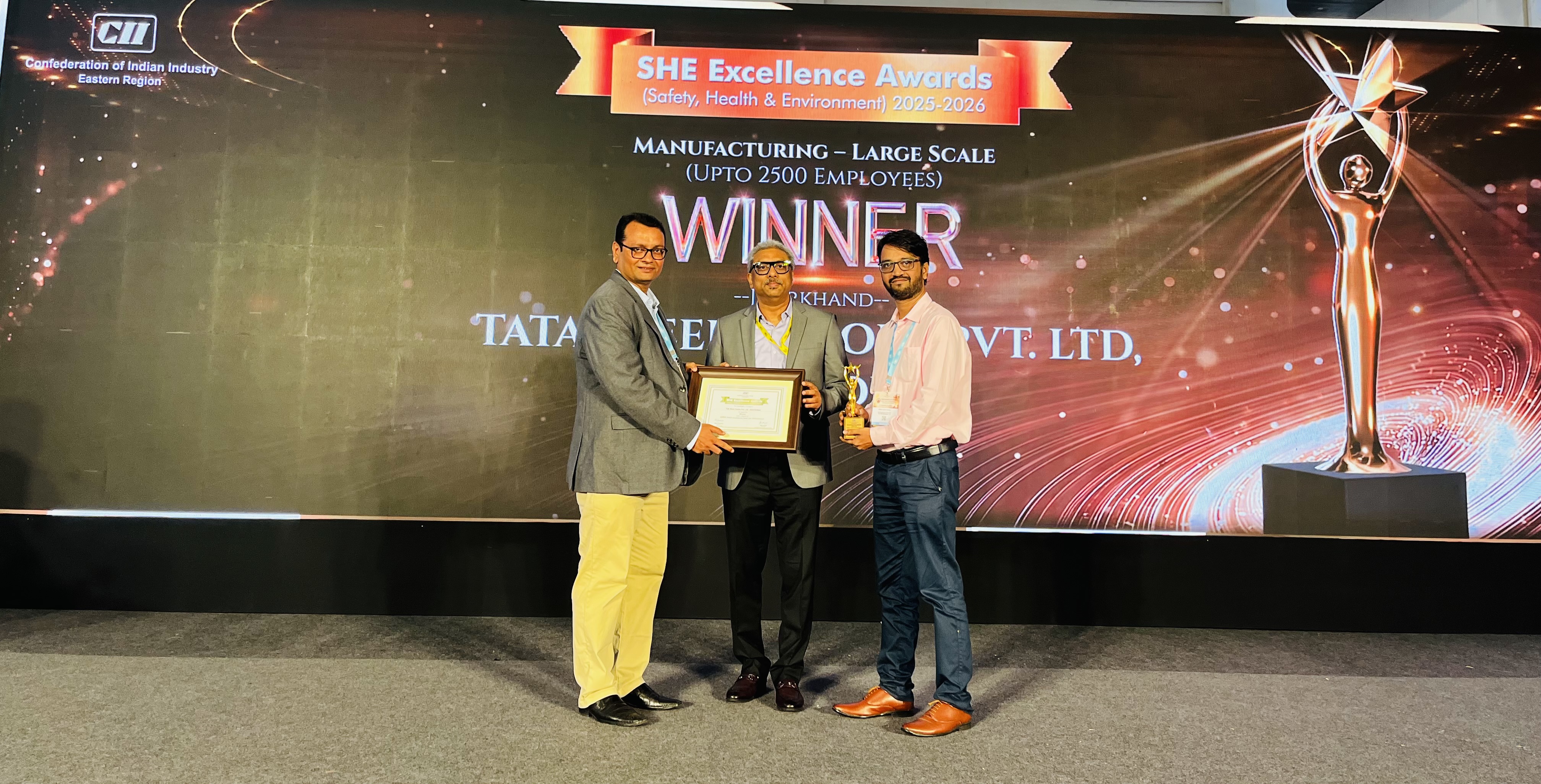 Tata Steel Colors recognised at the 20th CII Eastern Region SHE Excellence Awards