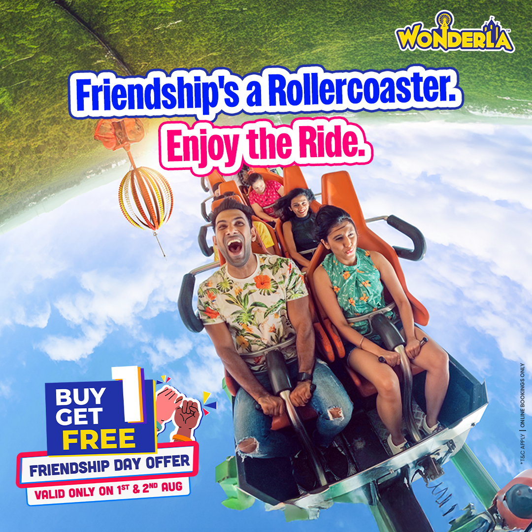 Double the Fun, Half the Price - Wonderla Celebrates Friendship Day with Buy 1 Get 1 Free