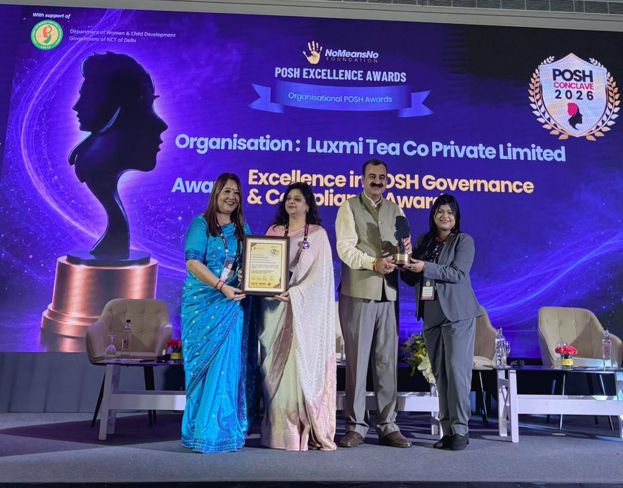 Luxmi Tea Co Private Limited Honoured with Excellence in POSH Governance & Compliance Award