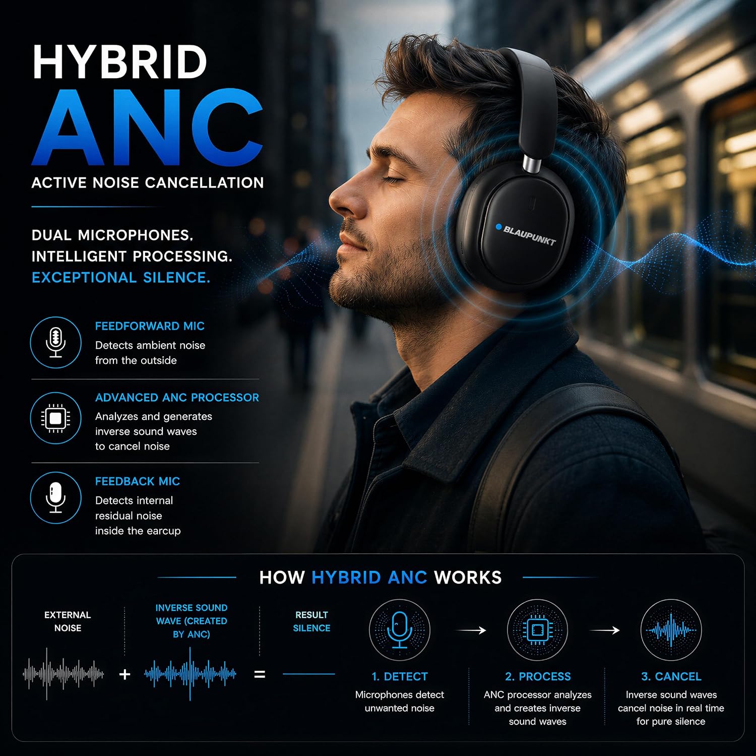 Blaupunkt Launches BH61 ZenX Headphones with Hybrid ANC, 80-Hour Battery Life and Bluetooth 6.0