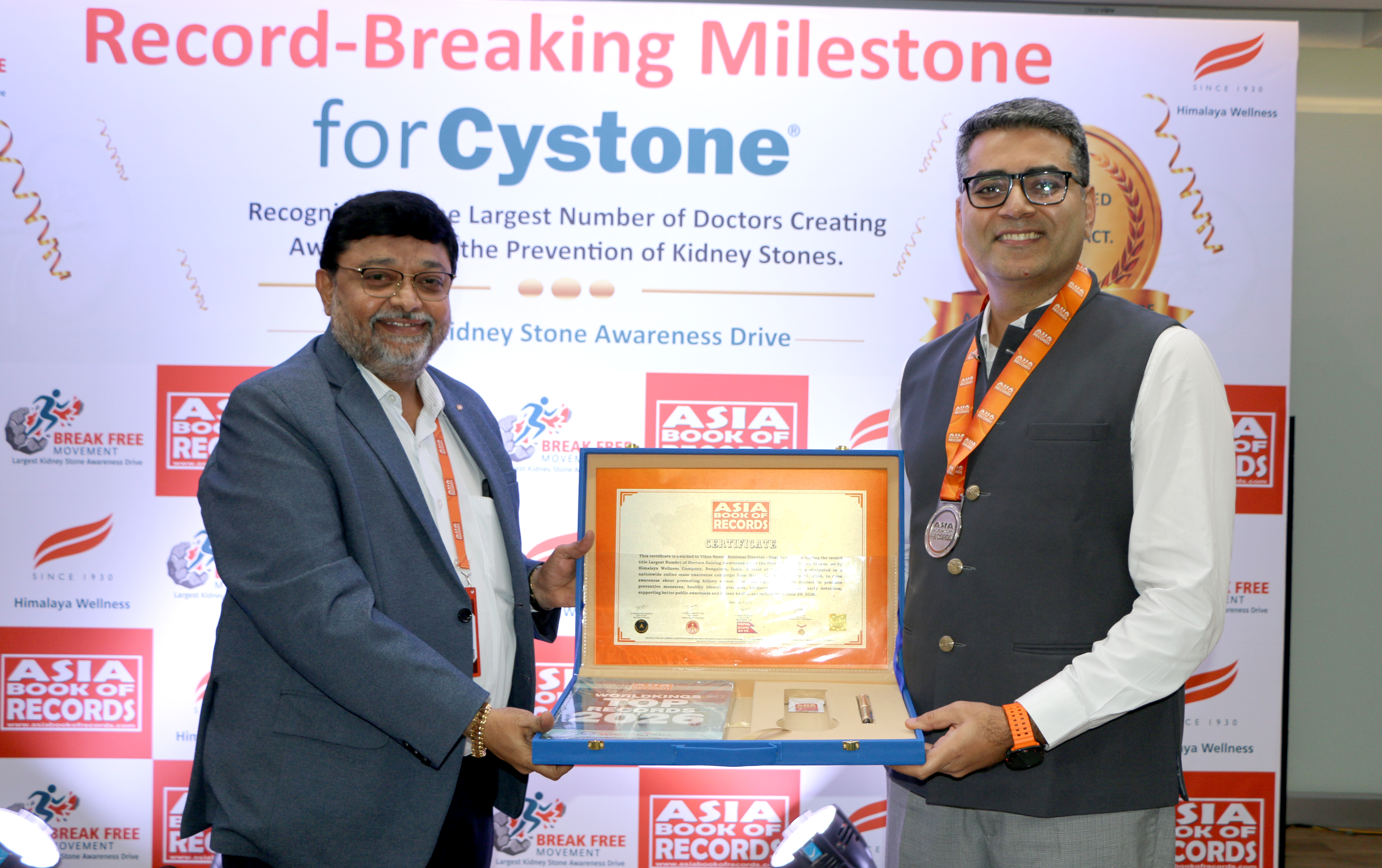 Kidney Stone Prevention Initiative Unites More Than 8,200 Doctors Across India, Earns Asia Book of Records Recognition