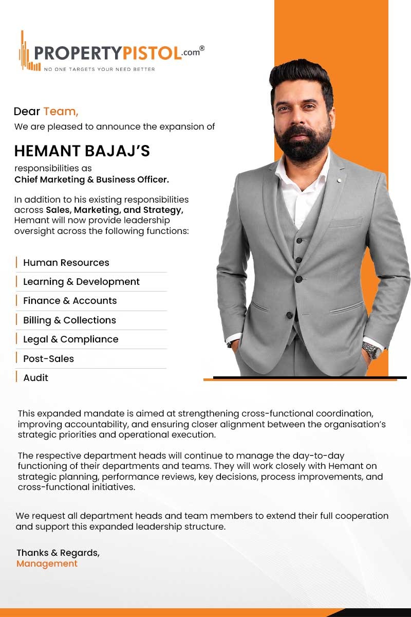 PropertyPistol elevates Hemant Bajaj to Chief Business & Marketing Officer