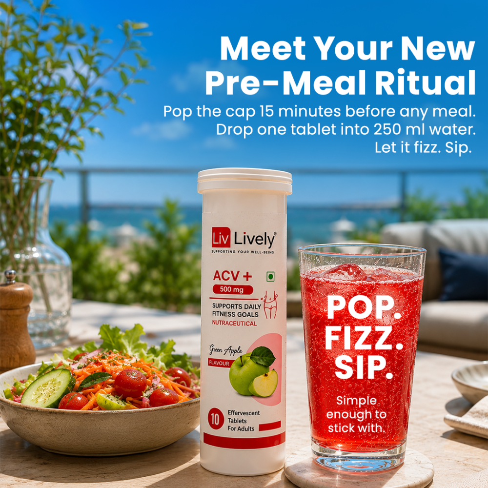 LivLively Launches Green Apple Flavored ACV Effervescent Tablets