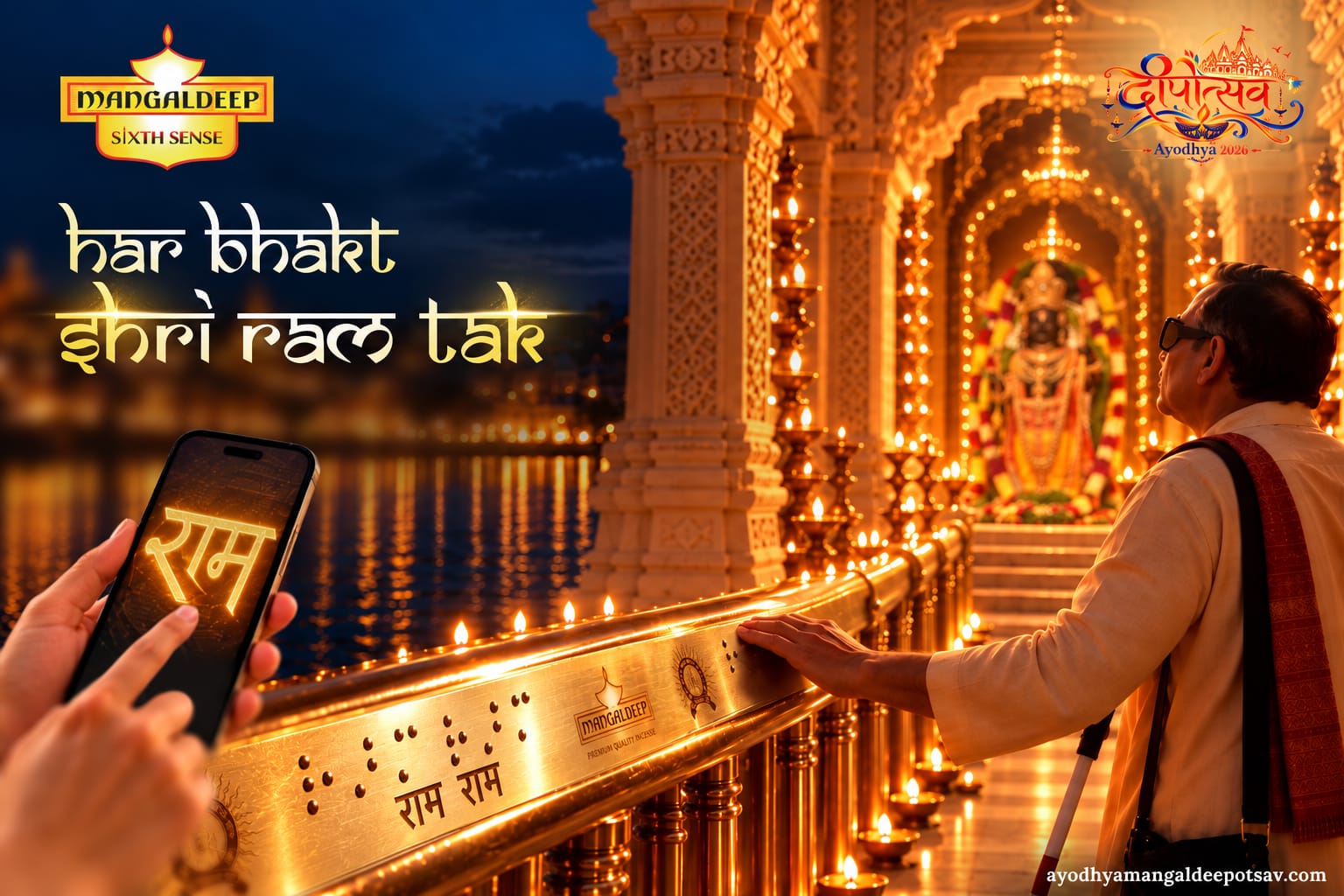 ITC Mangaldeep&rsquo;s &lsquo;Har Bhakt Shri Ram Tak&rsquo; Invites India to contribute symbolically towards a digital initiative, Making Devotion More Accessible for Visually Impaired Devotees