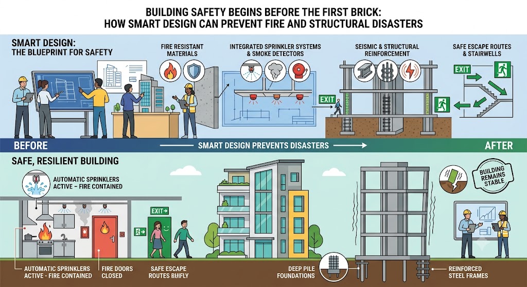 Building Safety Begins Before the First Brick: How Smart Design Can Prevent Fire and Structural Disasters