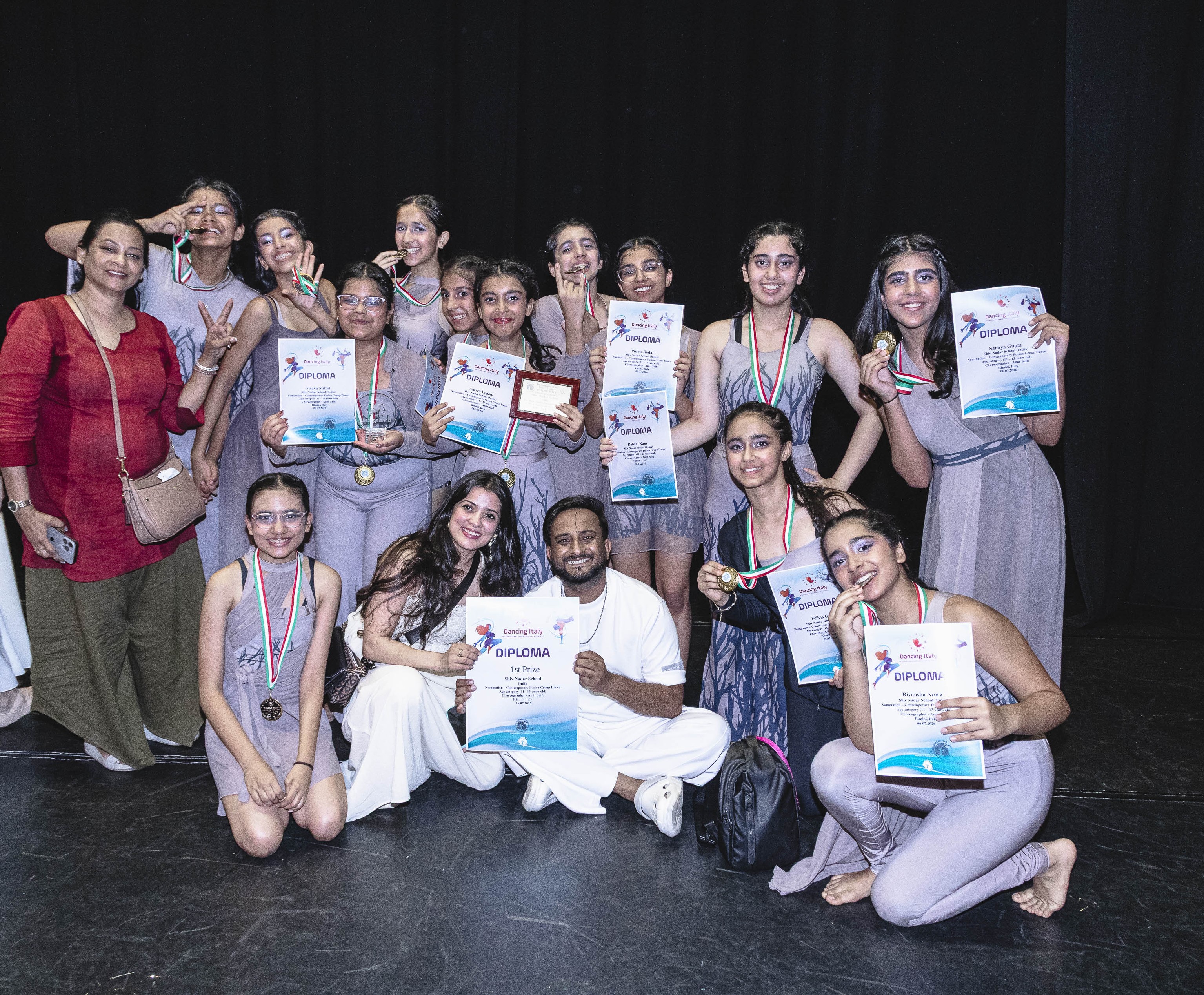 Representing India on the Global Stage, Shiv Nadar School Students Win International Dance Honour in Italy