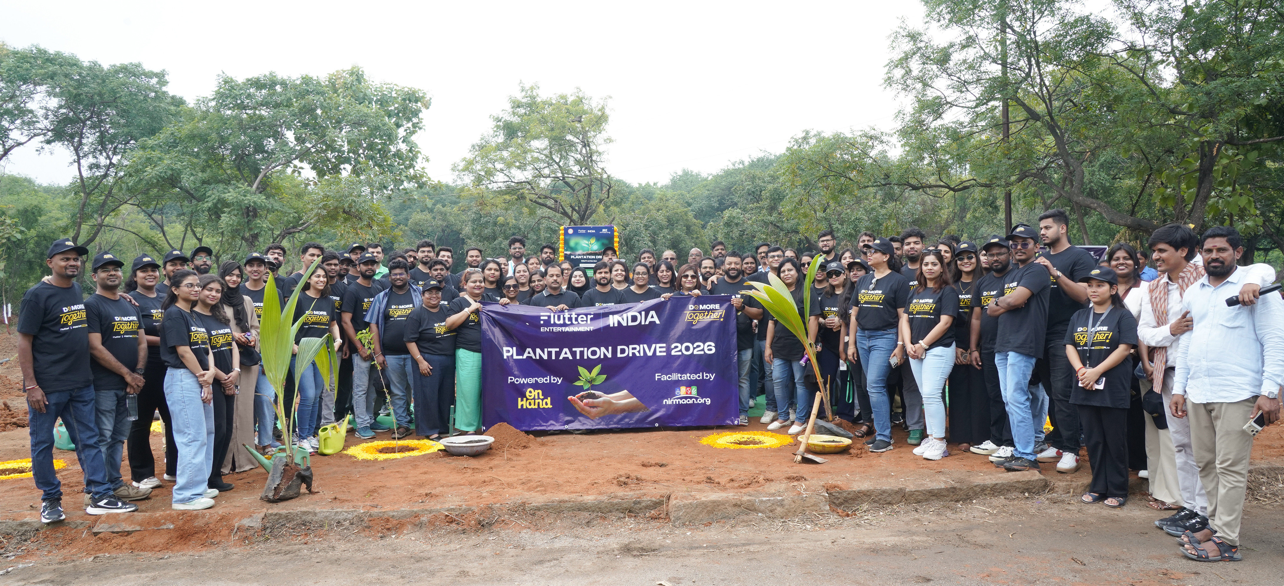 Flutter Entertainment India plants 400 saplings to create an indigenous fruit tree orchard at PJTAU