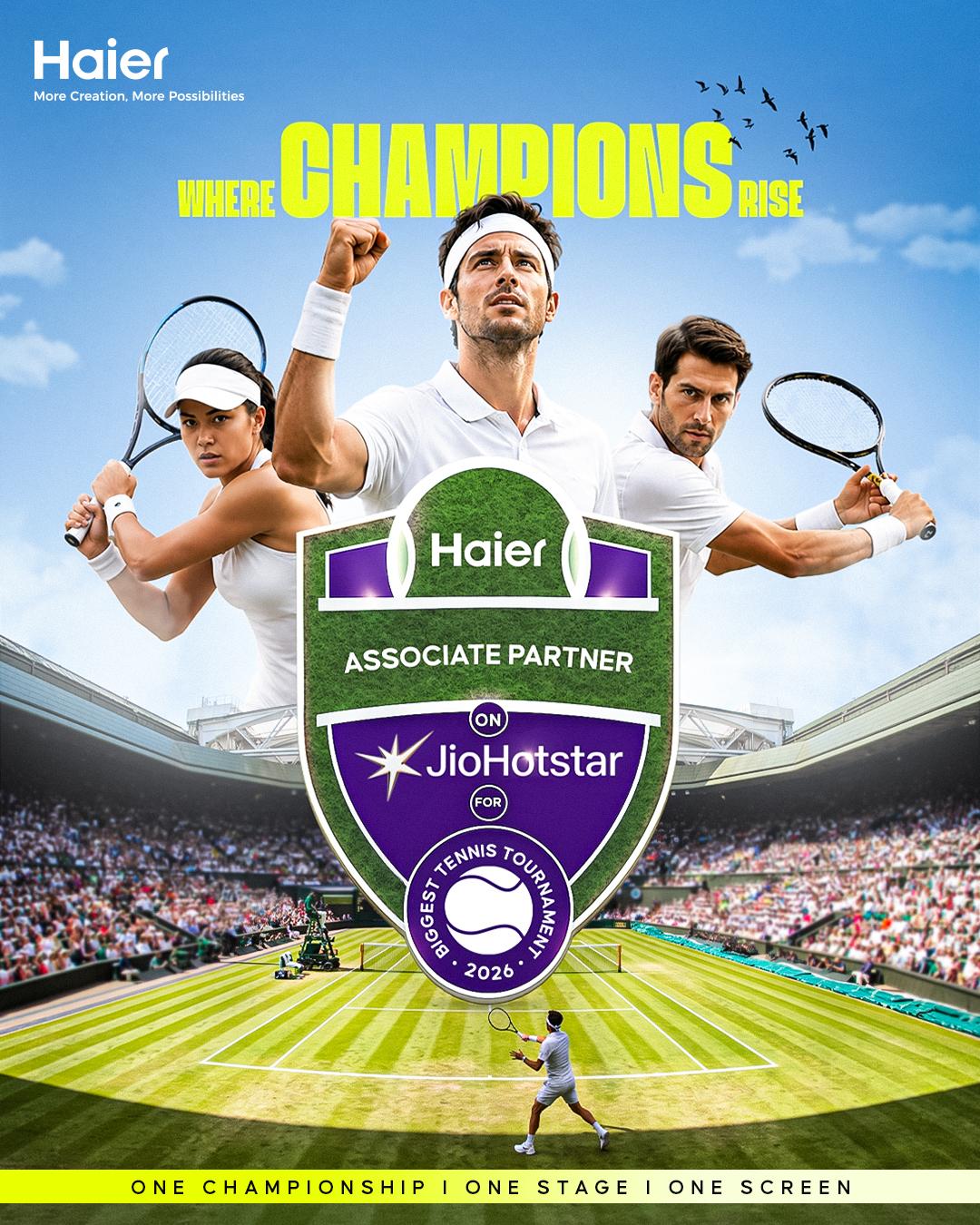 Haier India Once Again Joins Hands with JioHotstar as ‘Associate Partner’ for Wimbledon, the Biggest Global Tennis Tournament of the Year