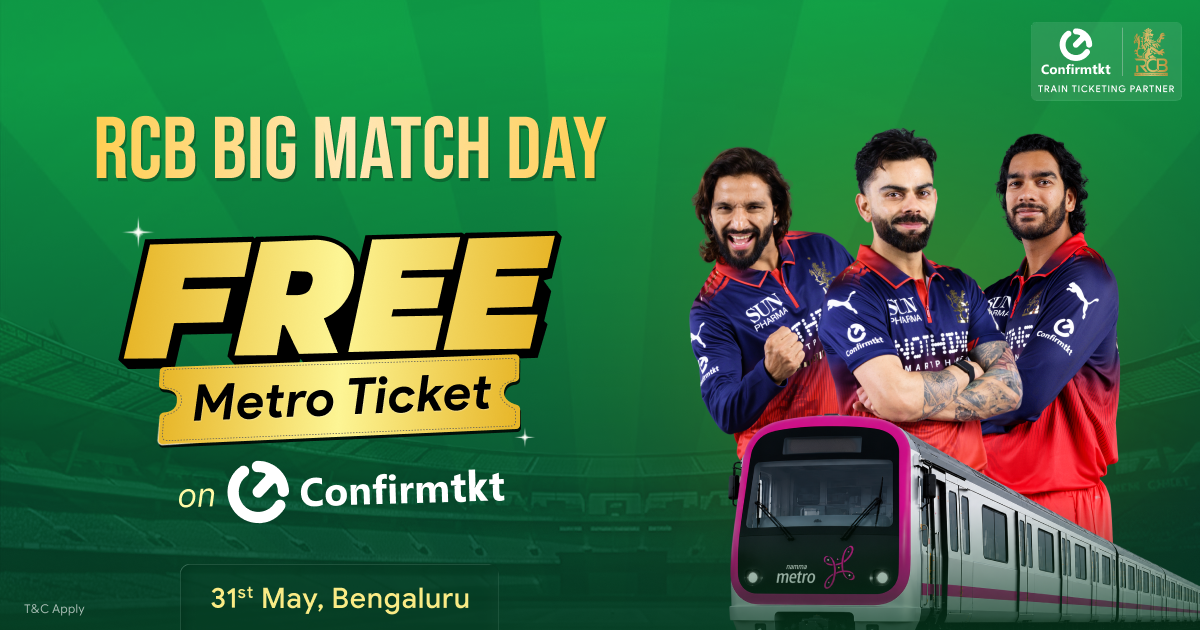 ConfirmTkt Marks RCB’s Historic Finals Entry with Free Metro Rides on May 31st, 2026 for RCB Fans Across Bengaluru